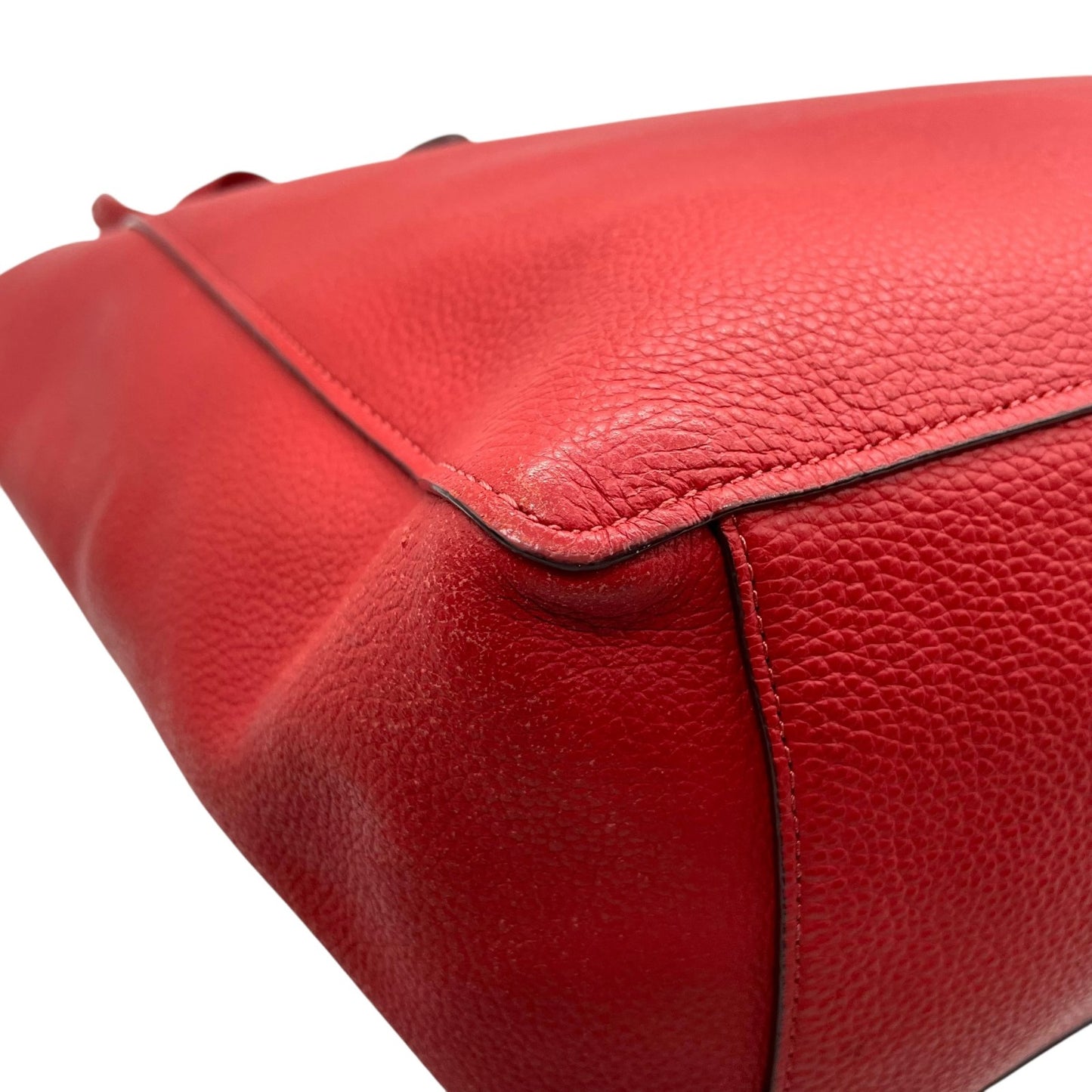 COACH コーチ トートバッグ 赤 レッド レザー ゴールド金具 肩掛け可 A4収納可 25099 ロゴ 馬車柄 レディース U11