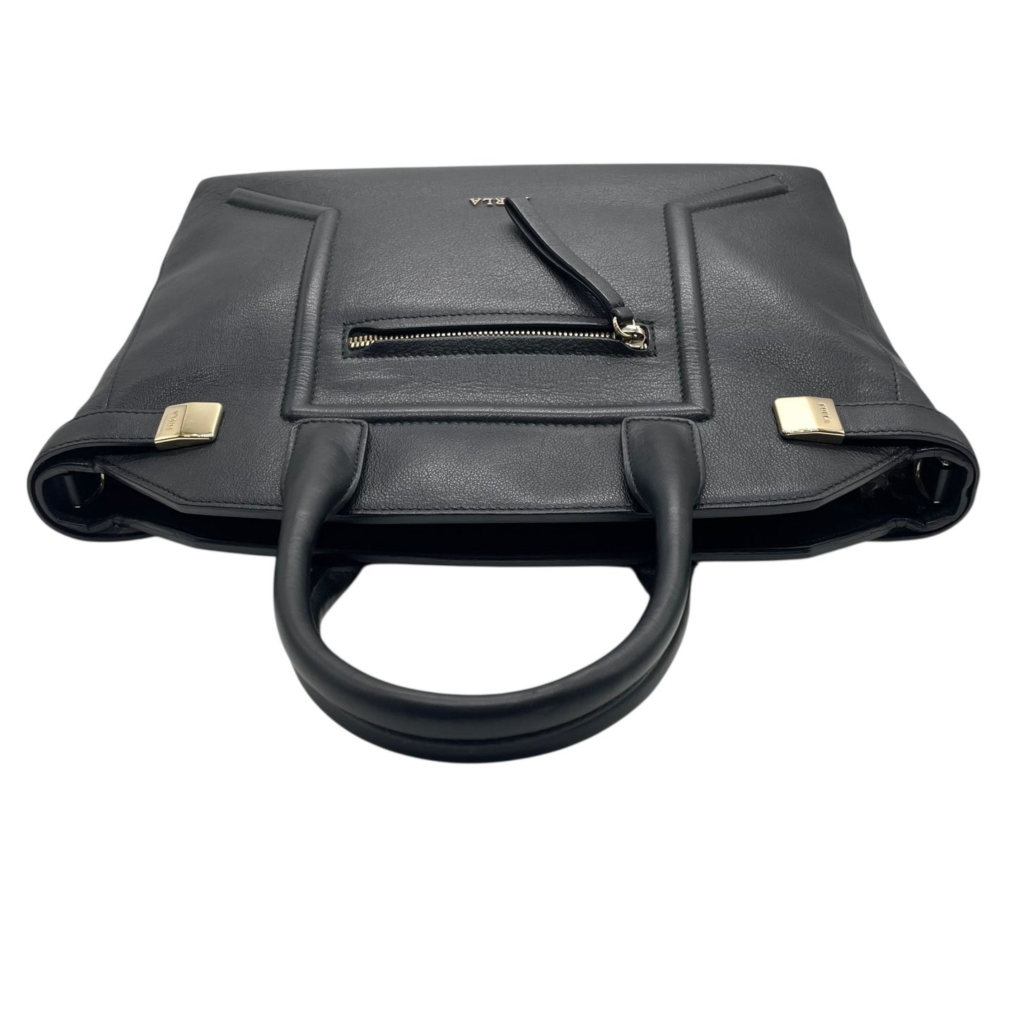 フルラ FURLA ハンドバッグ ショルダーバッグ 肩掛け 2WAY 黒 ブラック レザー 金金具 ゴールド金具 T8