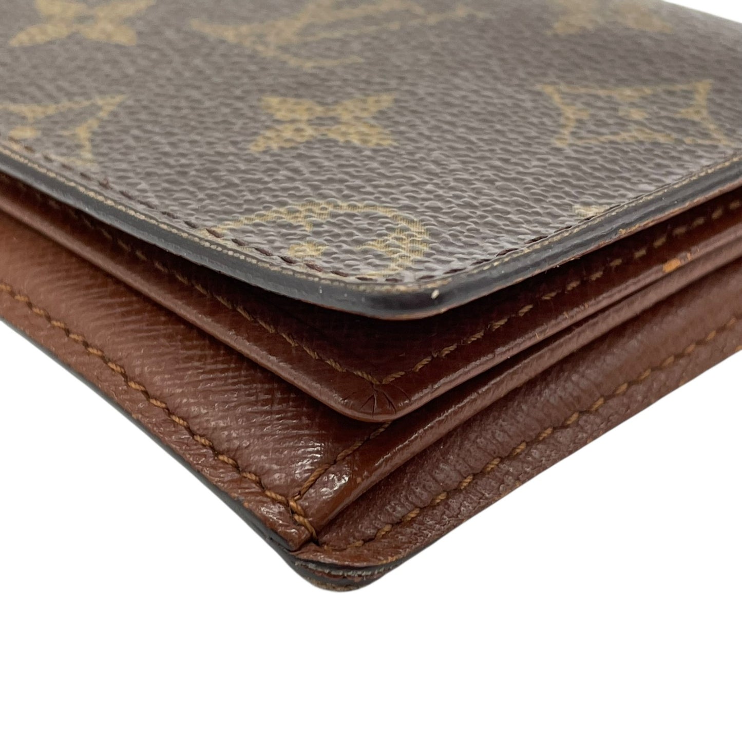 ルイ・ヴィトン Louis Vuitton ジャポン サンガプール M60530 モノグラムキャンバス 二つ折り カードケース パスケース 名刺入れ ブラウン PVC×レザー ゴールド金具 メンズ レディース M5