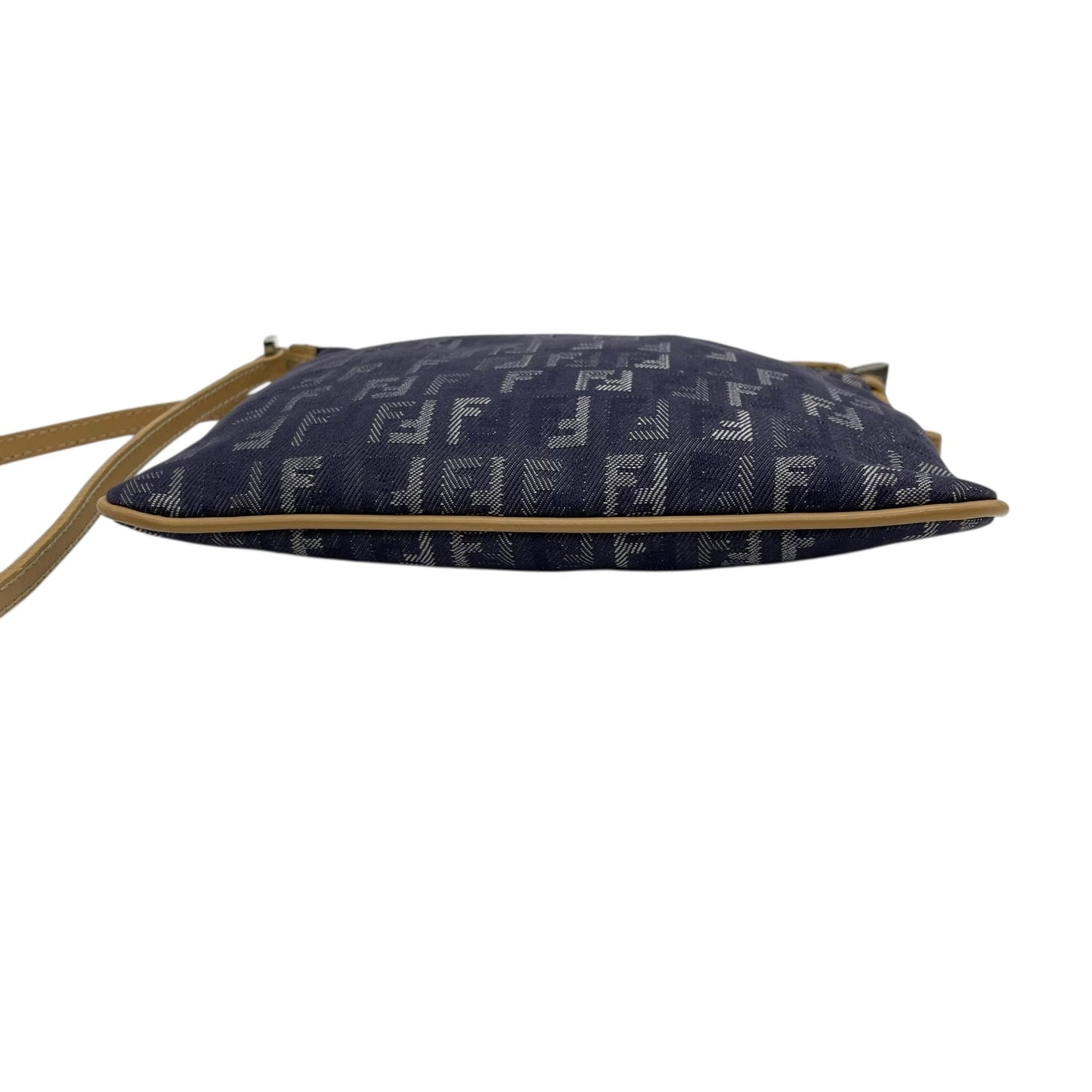 フェンディ Fendi ズッキーノ ショルダーバッグ ネイビー キャンバス レザー 斜め掛け ワンショルダー 00s c2