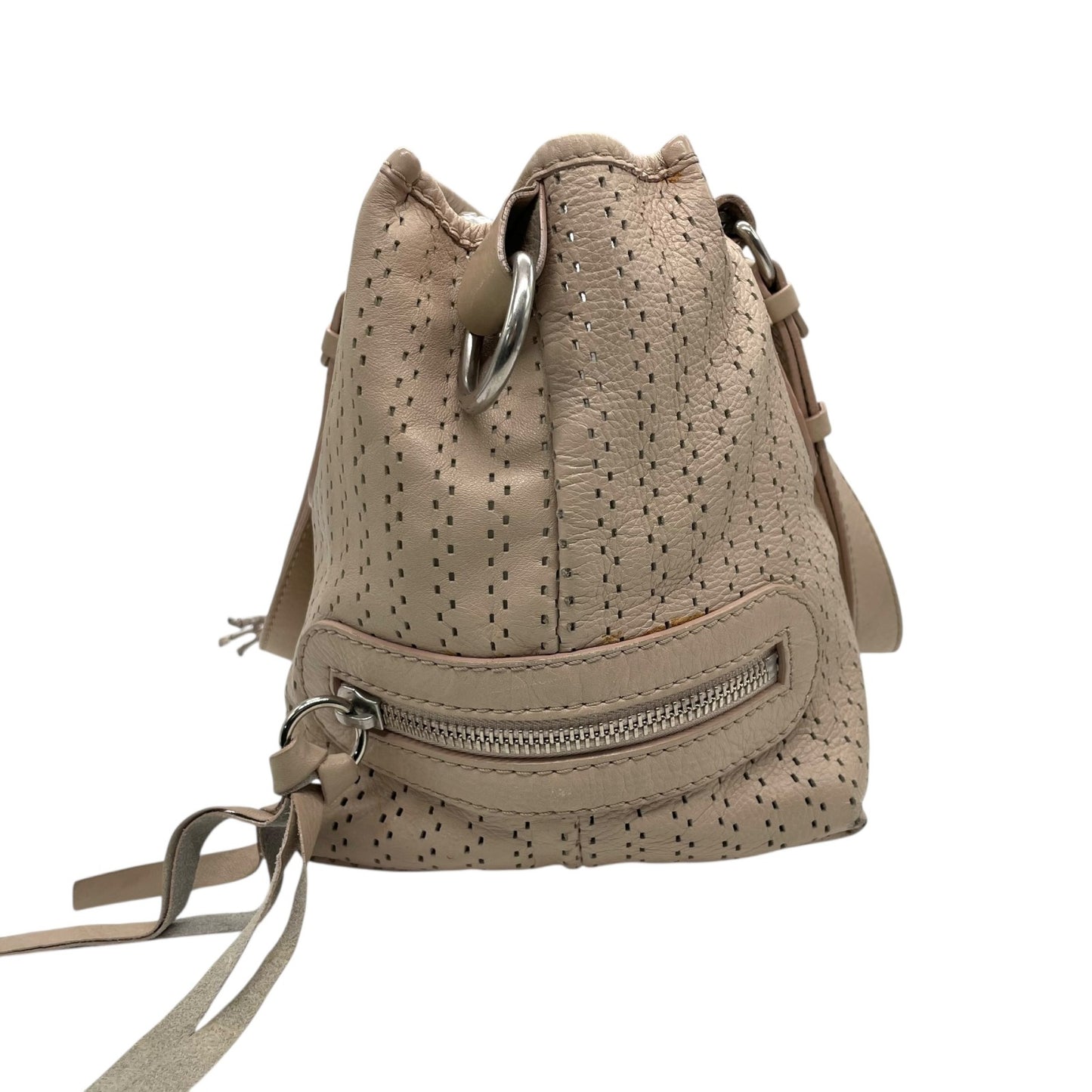 Chloé クロエ ケララ トートバッグ レザー Y2K vintage archive 00s パンチング ヌードカラー シルバーハードウェア 大容量 キャリーオール レディース U10