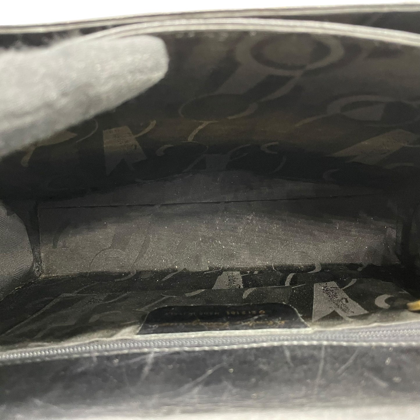 Salvatore Ferragamo フェラガモ ガンチーニ ハンドバッグ カーフレザー ブラック ゴールド金具 ヴィンテージ フォーマル A