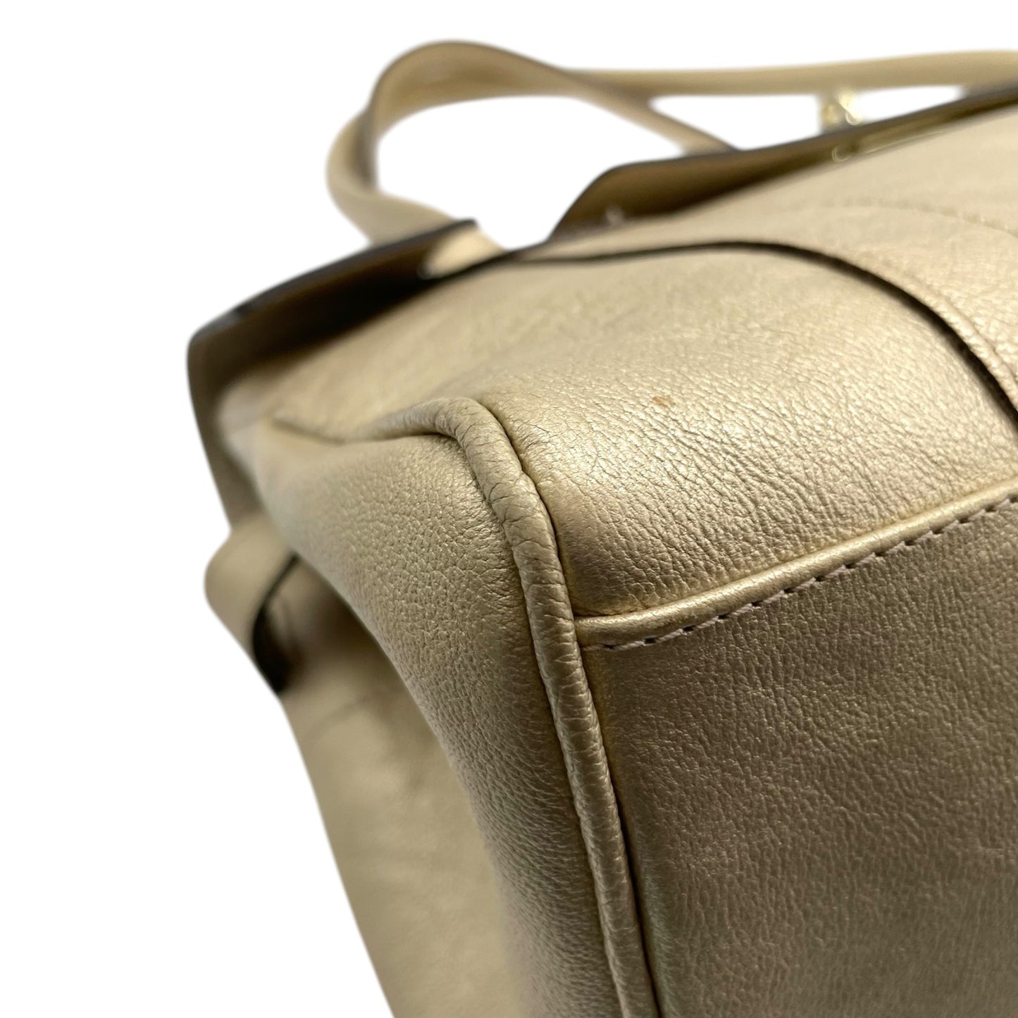 美品 マルベリー mulberry ベイズウォーター ハンドバッグ レザー 本革 ゴールドカラー ベージュ ゴールド金具 レディース フラップ ターンロック クラシック 通勤 通学 K12