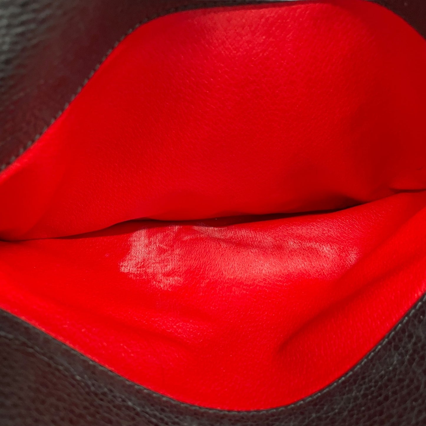 Authentic CELINE Vintage Grained Leather Shoulder Bag Black Gold Hardware Women's Zipper Closure