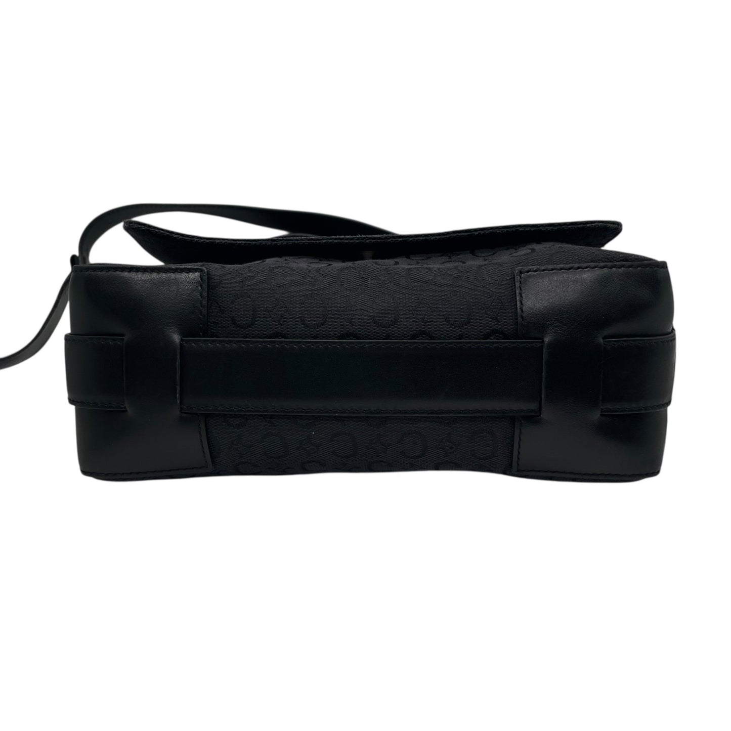 美品 CELINE セリーヌ Cマカダム ショルダーバッグ キャンバス レザー 黒 ブラック シルバー金具 メッセンジャーバッグ オールドセリーヌ メンズ レディース K11