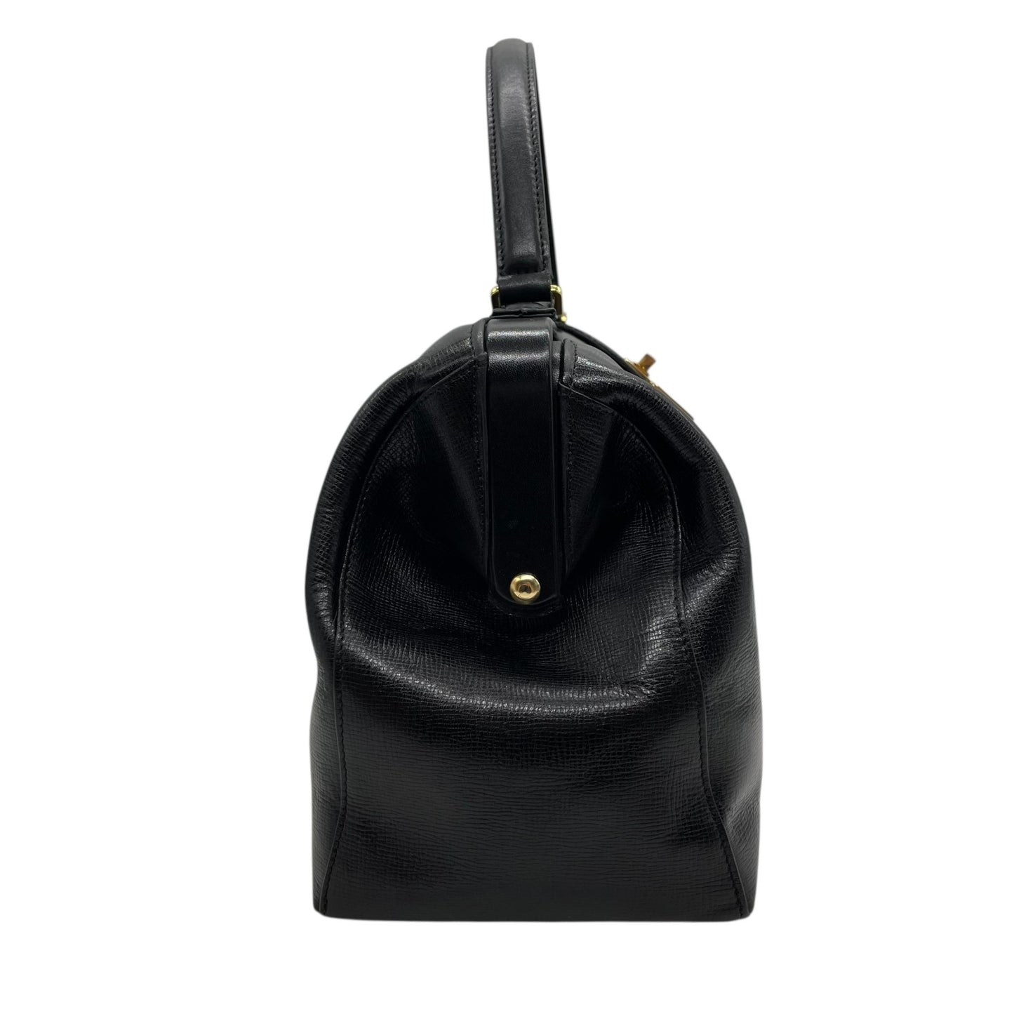 GIVENCHY ジバンシィ ジバンシー SACS ハンドバッグ 黒 ブラック レザー 本革 ゴールド金具 トップハンドル Gロゴ 手提げ レディース ヴィンテージ B5