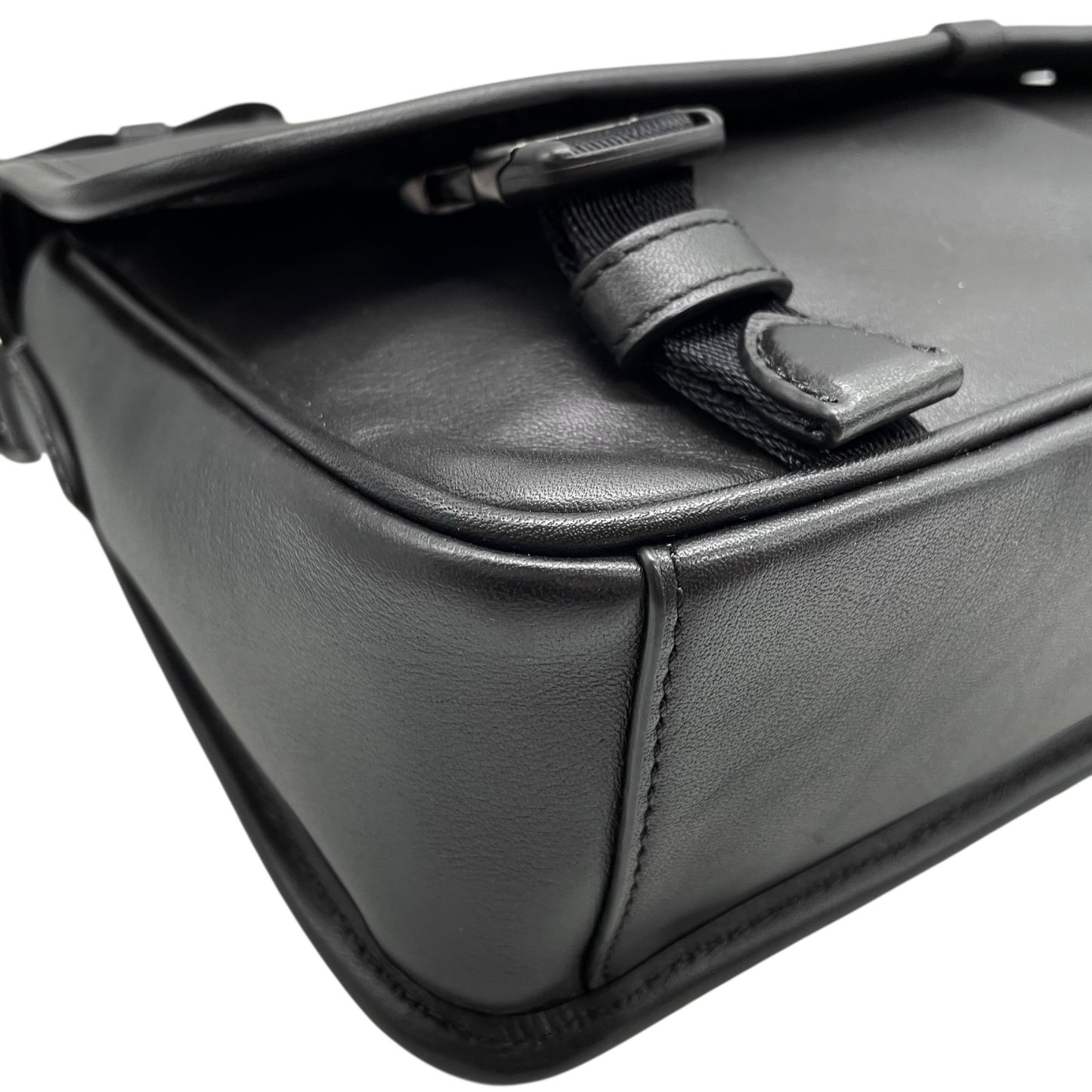 極美品 COACH コーチ League リーグ メッセンジャーバッグ C9157 ショルダーバッグ ボディバッグ レザー 黒 ブラック 斜め掛け可 メンズ レディース K5