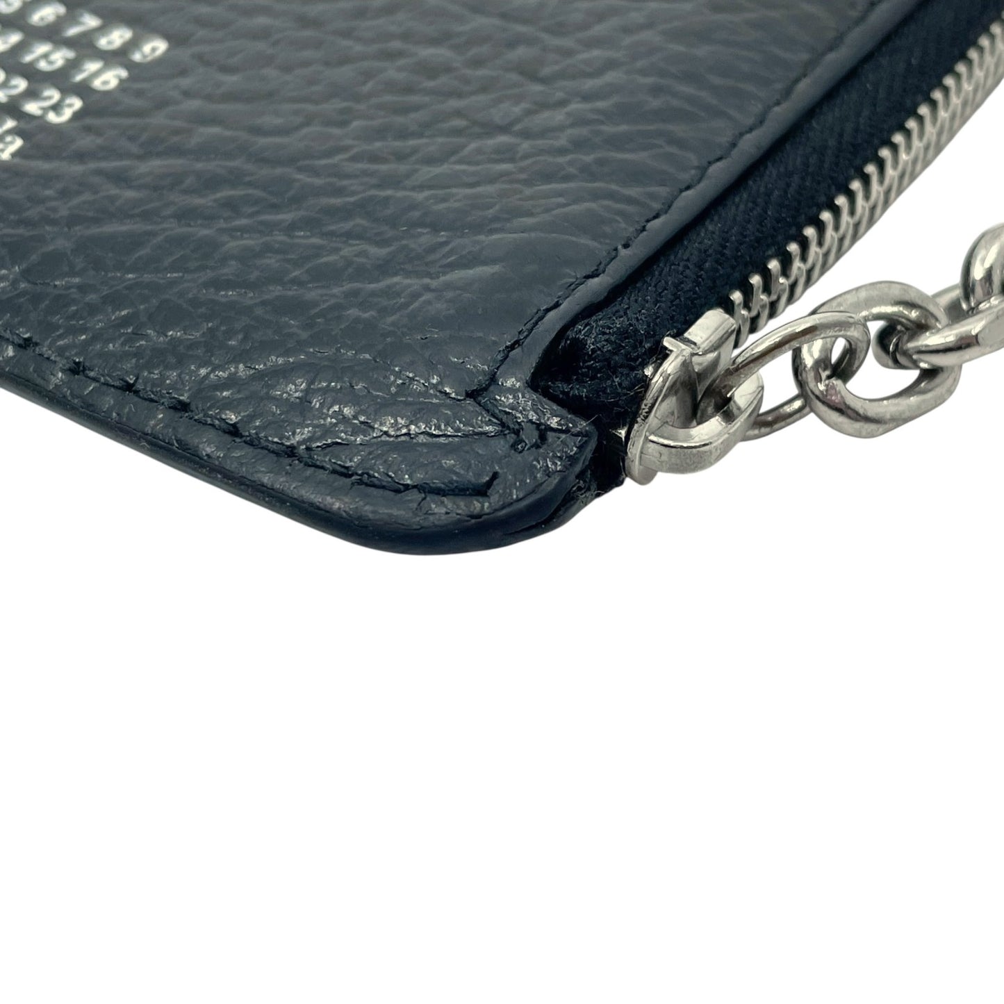 Maison Margiela メゾンマルジェラ カードケース コインケース 黒 ブラック 4ステッチ レザー ギャランティカード付き W5