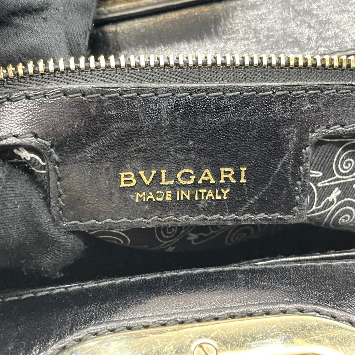 BVLGARI ブルガリ ショルダーバッグ イザベラロッセリーニ ブラック レザー 本革 ターンロック 2WAY ハンドバッグ レディース 黒 K11