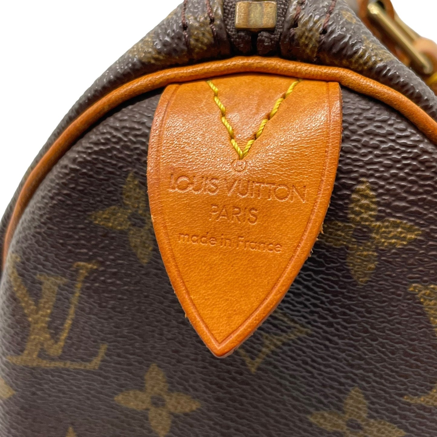 Authentic Louis Vuitton Speedy 25 Monogram Mini Boston Bag Brown Leather M41109