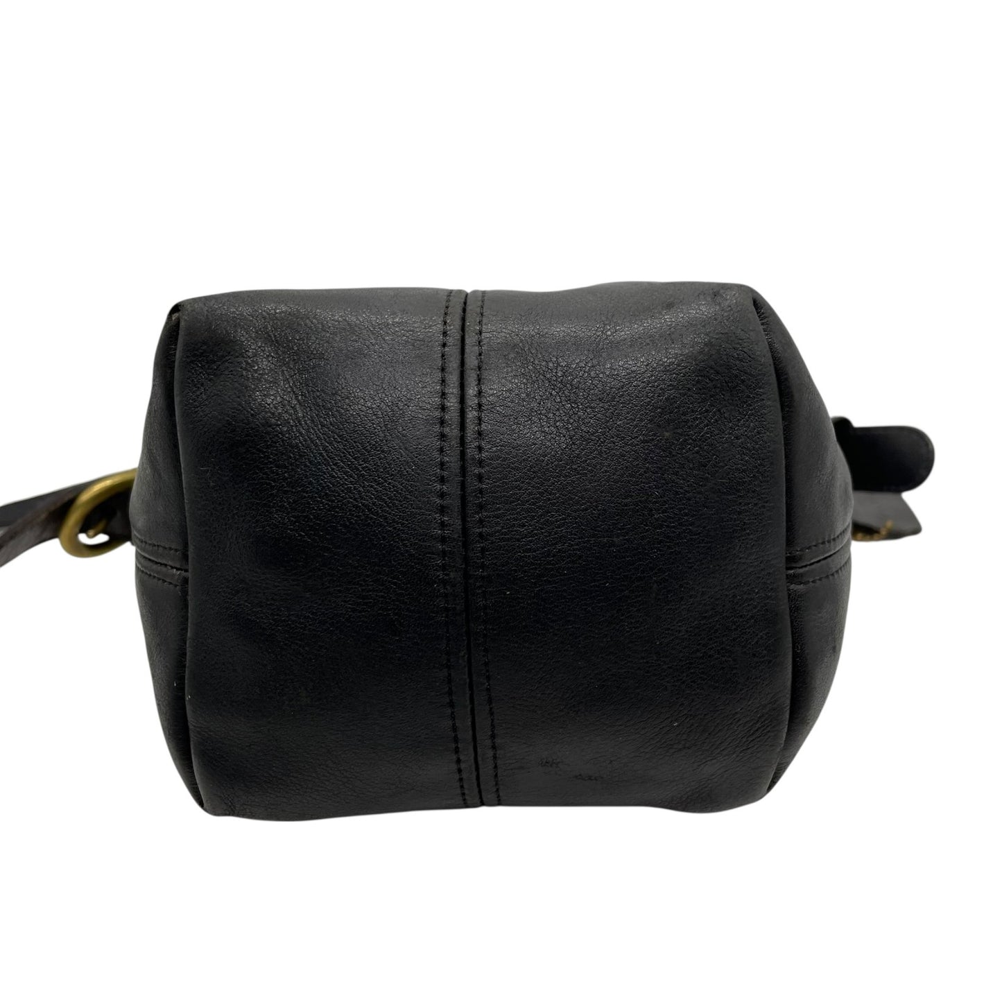 希少 COACH オールドコーチ ヴィンテージ ショルダーバッグ クロスボディ 斜め掛け オールレザー フルグレイン 黒 ブラック ゴールド金具 バケツ型 403