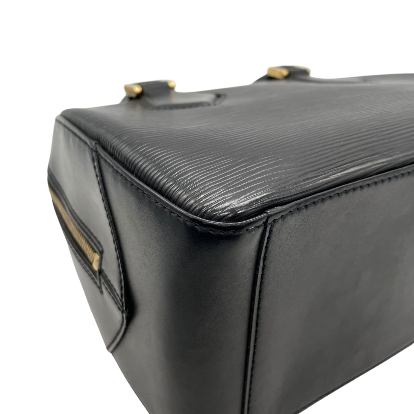 極美品 LOUIS VUITTON ルイ・ヴィトン サブロン ハンドバッグ エピ ノワール ブラック M52042 ゴールド金具 レディース D