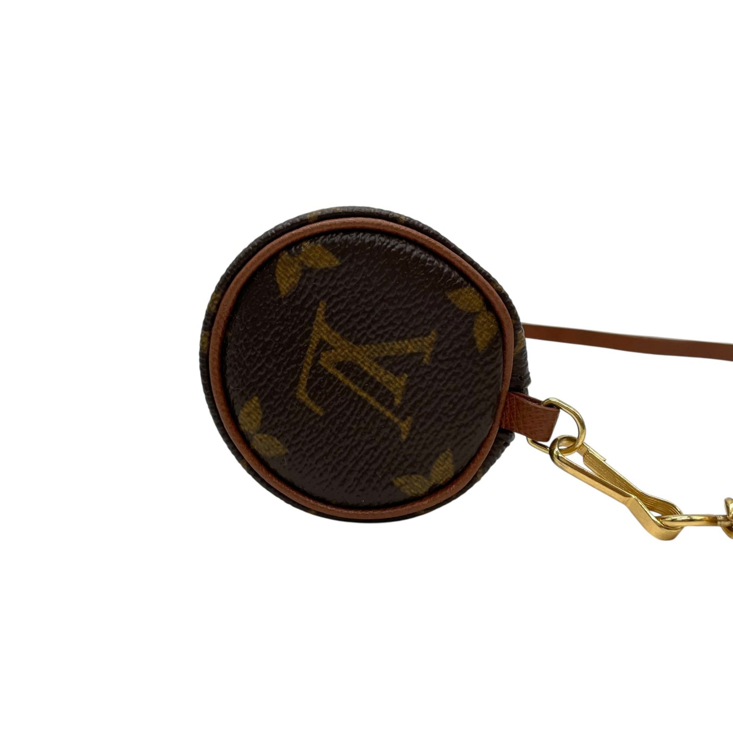 美品 ルイヴィトン モノグラム パピヨン用 ミニポーチ モノグラムキャンバス×レザー ゴールド金具 正規品 D2