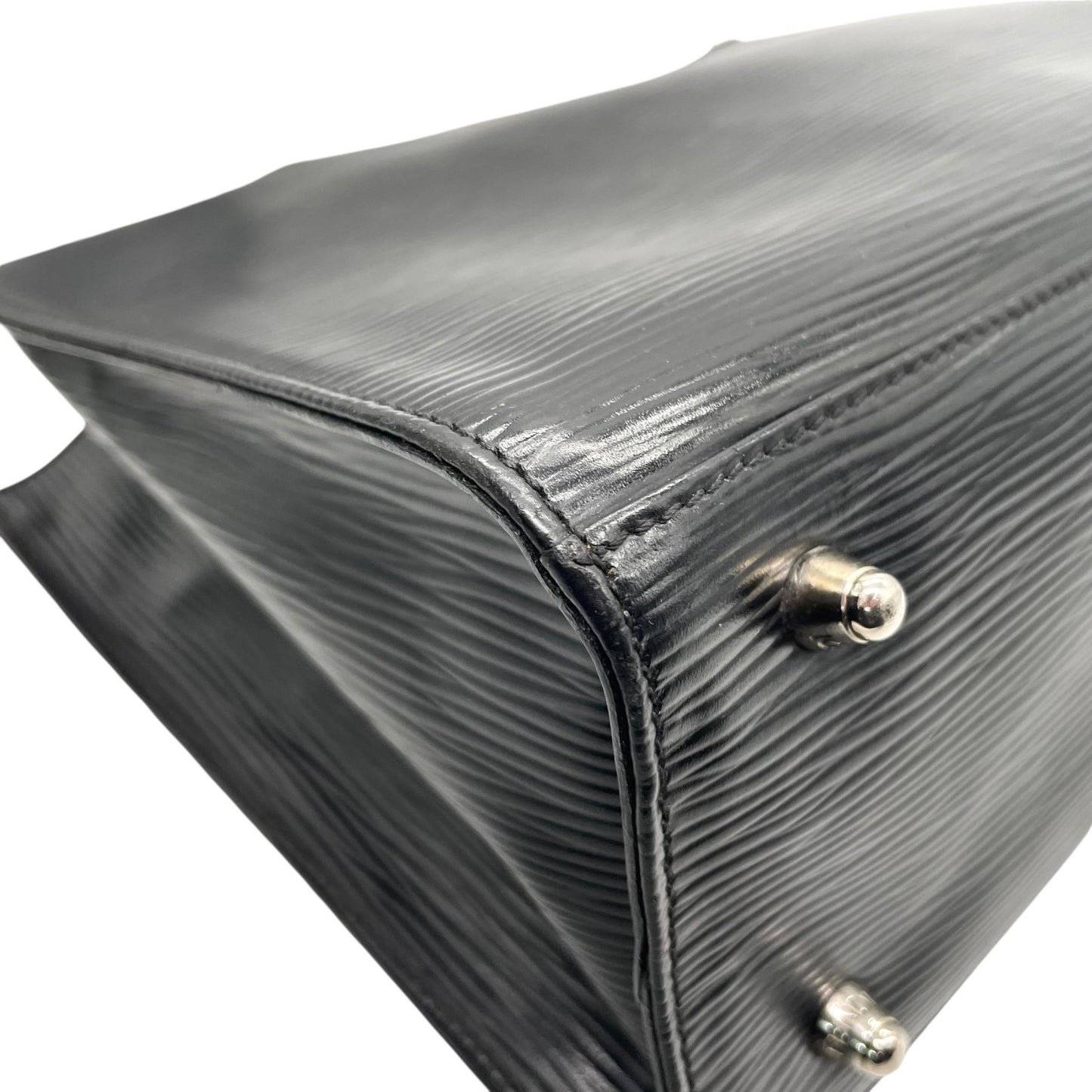 FENDI フェンディ トートバッグ ショルダーバッグ ワンショルダー 黒 ブラック エピレザー ロゴ型押し シルバー金具 FFロゴ 大容量 ヴィンテージ オールド C