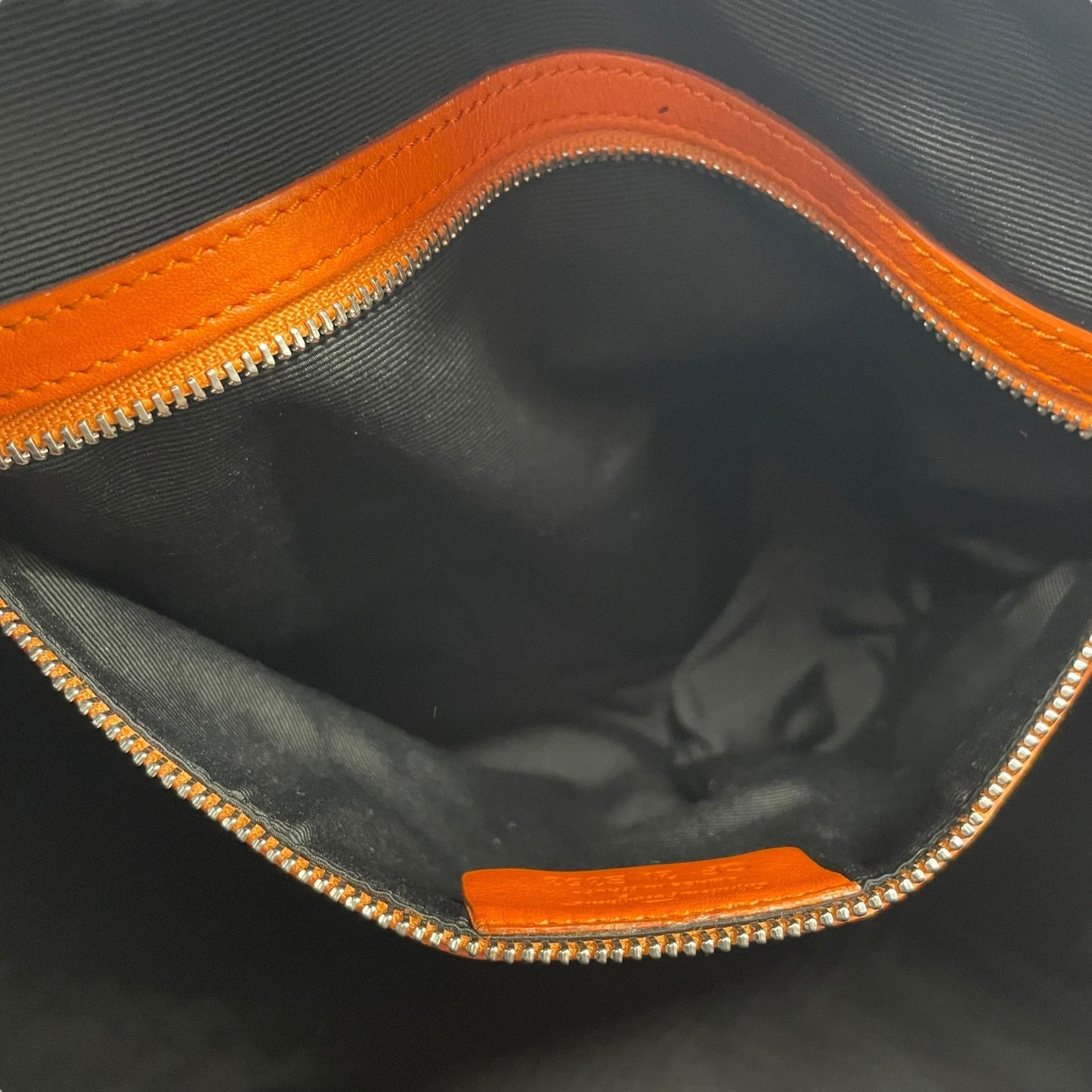 美品 Salvatore Ferragamo フェラガモ ヴァラリボン ハンドバッグ オレンジ レザー シルバー金具 レディース ヴィンテージ A