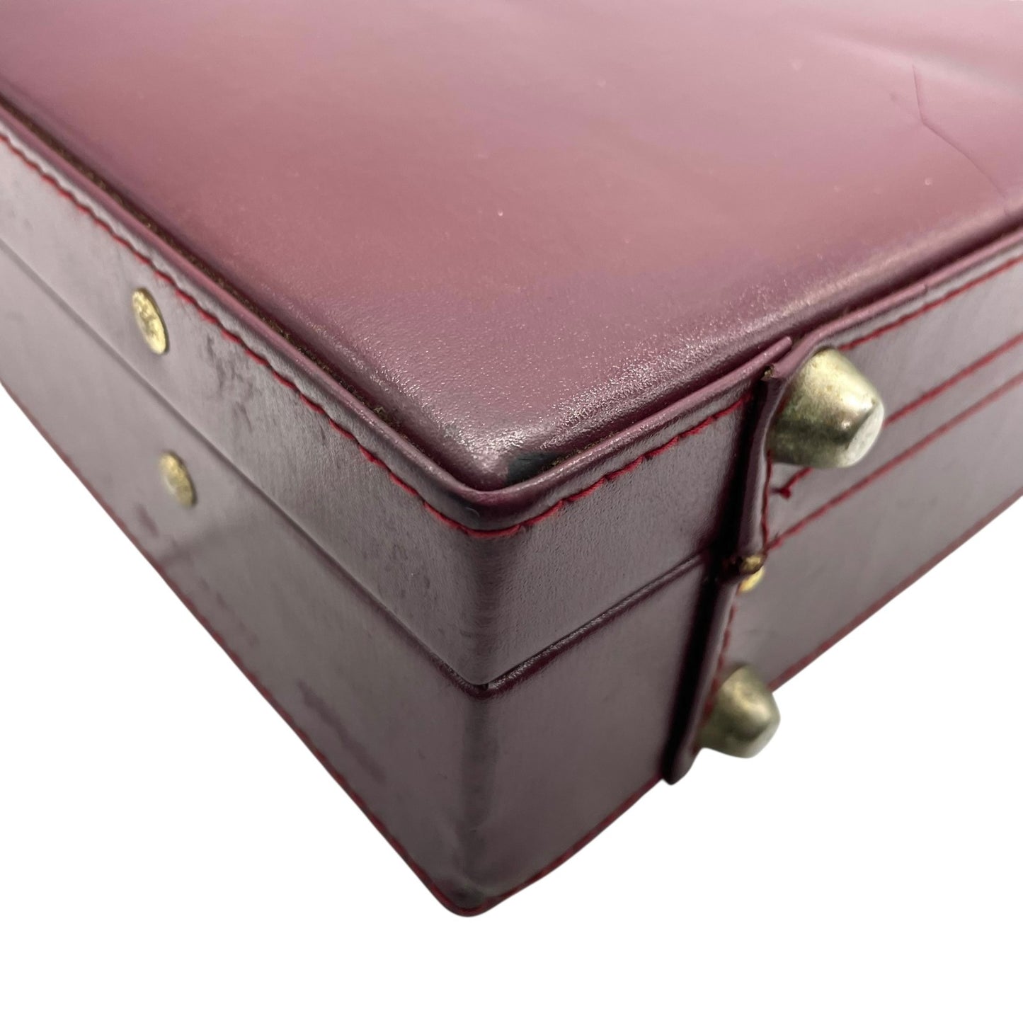 Cartier カルティエ アタッシュケース トランクケース ボルドー レザー ビジネスバッグ ゴールド金具 ヴィンテージ ビジネスバッグ 書類鞄 メンズ レディース A