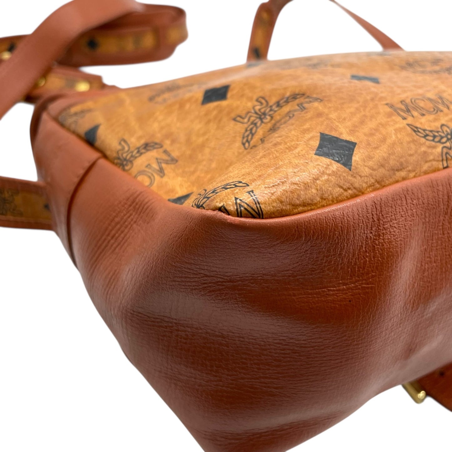 MCM エムシーエム ショルダーバッグ メッセンジャーバッグ ヴィセトス PVC レザー ブラウン 茶色 ゴールド金具 総柄 クロスボディ 斜め掛け ユニセックス K8