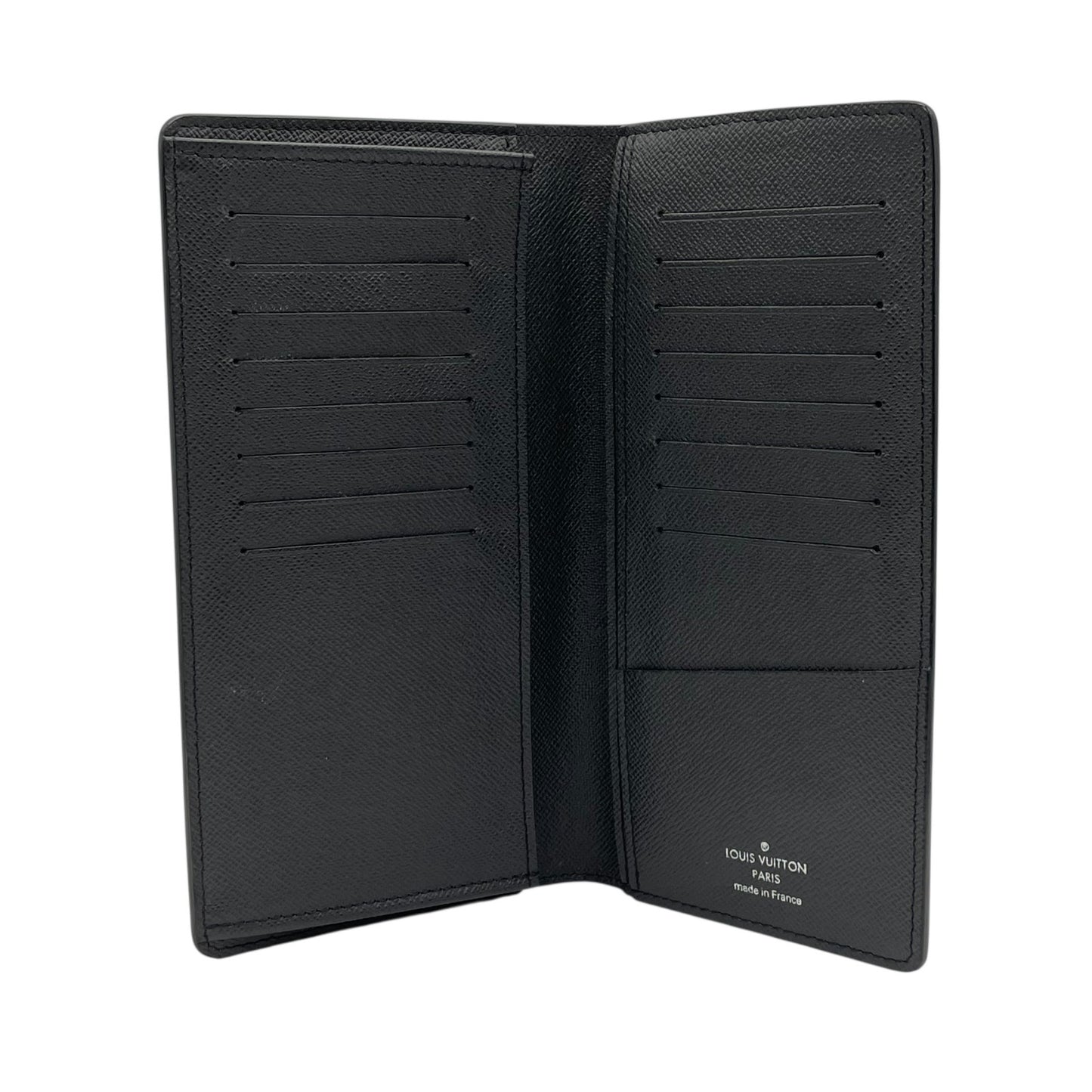 美品 LOUIS VUITTON ルイヴィトン タイガ ポルトフォイユ・ロン 二つ折り 長財布 M33402 レザー 黒 ブラック メンズ W5