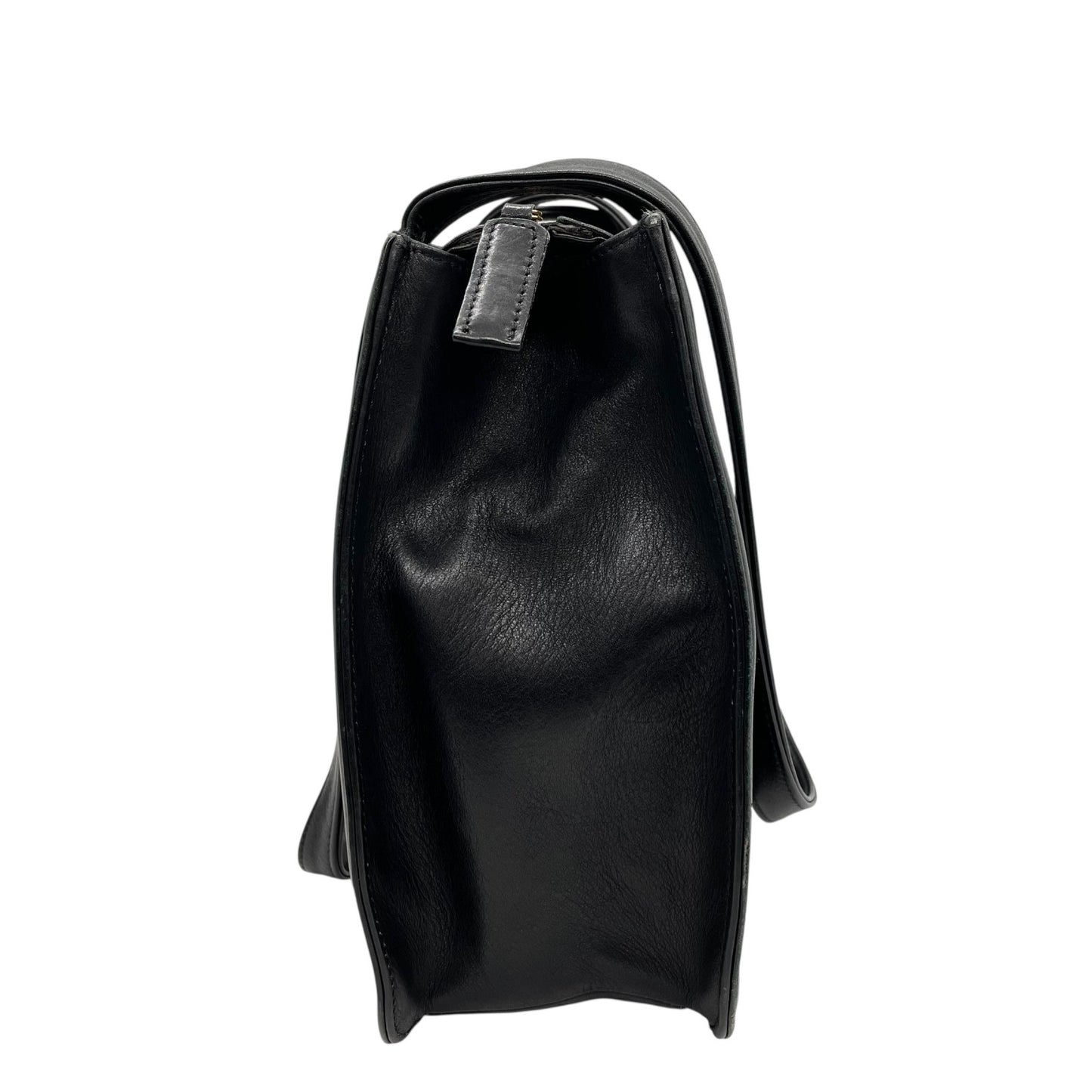 GIANNI VERSACE ジャンニ ヴェルサーチ ワンショルダー ショルダーバッグ メデューサ レザー 黒 ブラック ゴールド金具 肩掛け可 ファスナー開閉 レディース ヴィンテージ Z3