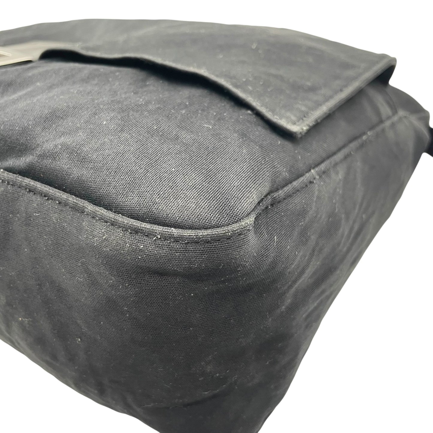 フェンディ FENDI マンマバケット ヴィンテージ ショルダーバッグ 黒 ブラック FFロゴ シルバー金具 K13