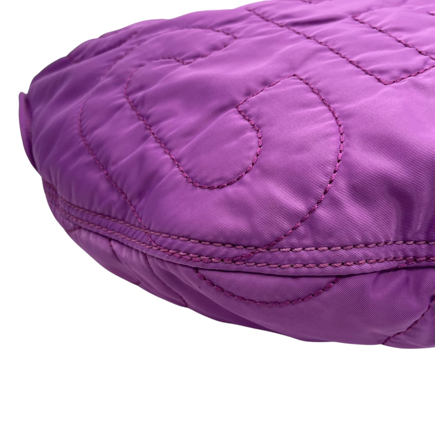 美品 マークバイマークジェイコブス MARC BY MARC JACOBS ナイロン キルティング ショルダーバッグ ハンドバッグ ワンショルダー 紫 パープル T4