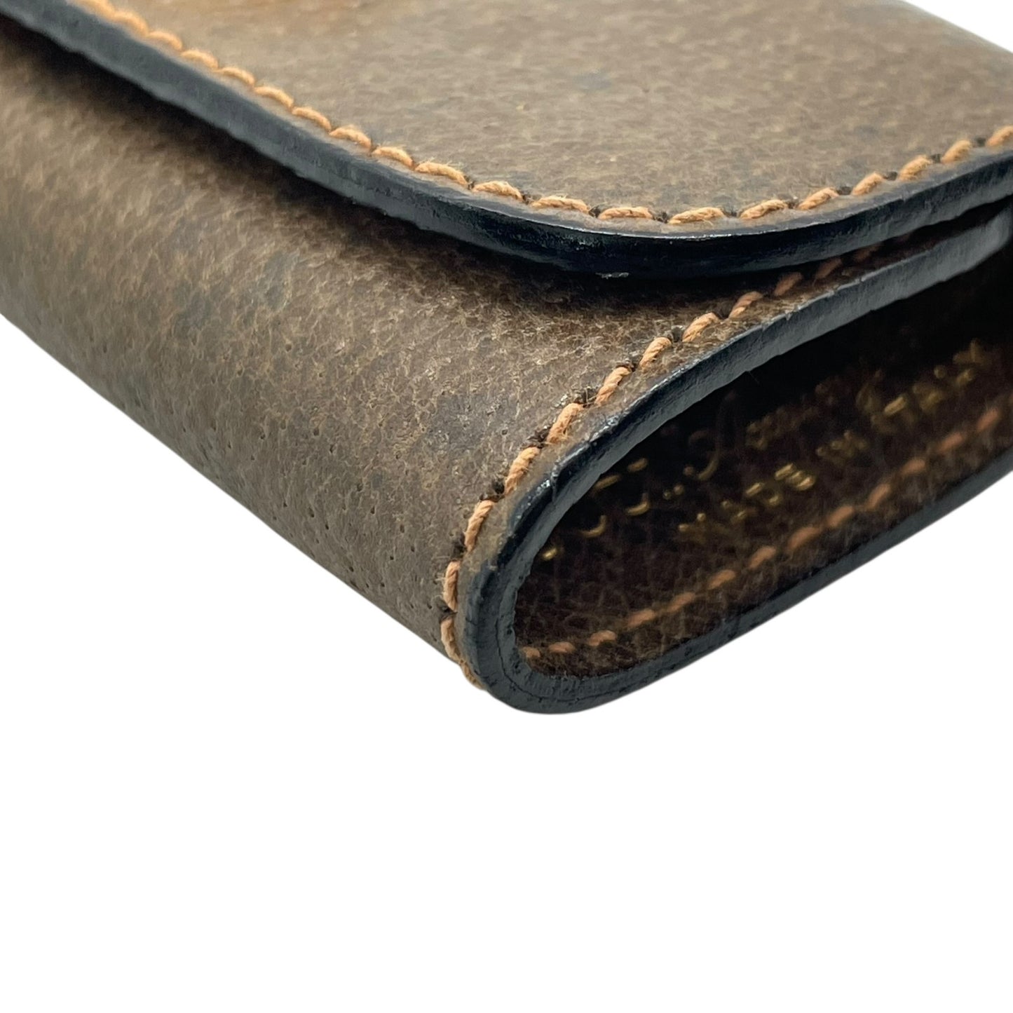 グッチ GUCCI キーケース 3連 三つ折り ブラウン 茶 レザー インターロッキングG ゴールド金具 オールドグッチ ヴィンテージ メンズ レディース M1