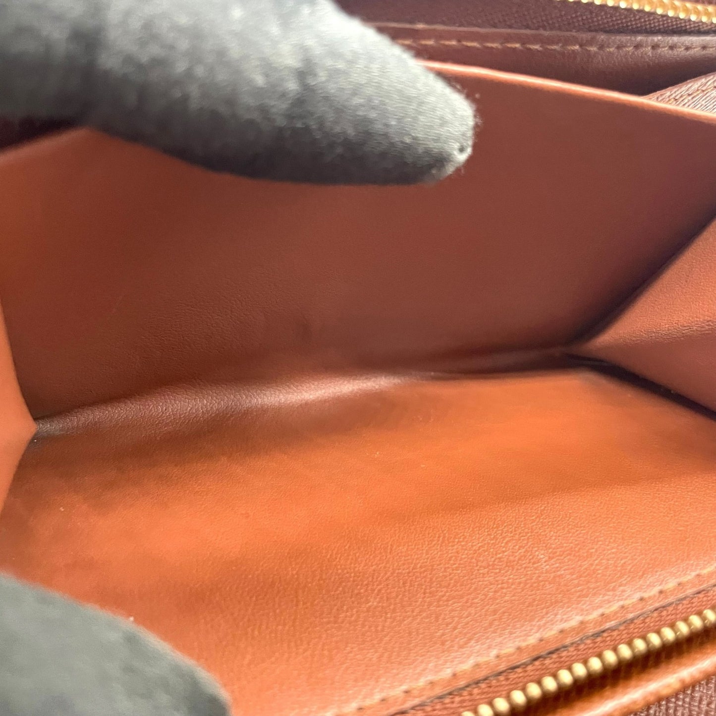 ルイ・ヴィトン LOUIS VUITTON LV モノグラム ポルトモネ ビエ トレゾール 三つ折り財布 M61730 茶色 ブラウン レザー PVC 金金具 ゴールド シリアル刻印 W1