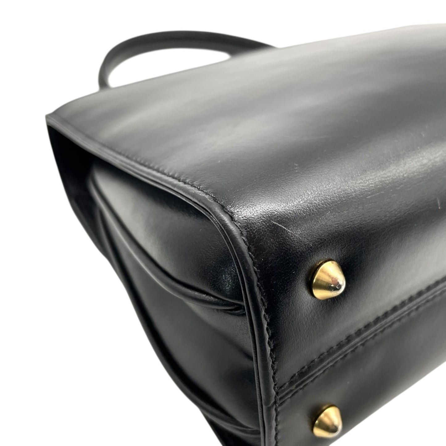 バリー BALLY 2WAY ハンドバッグ ショルダーバッグ フォーマル 黒 ブラック レザー ゴールド金具 ターンロック トップハンドル 斜め掛け可 レディース K1