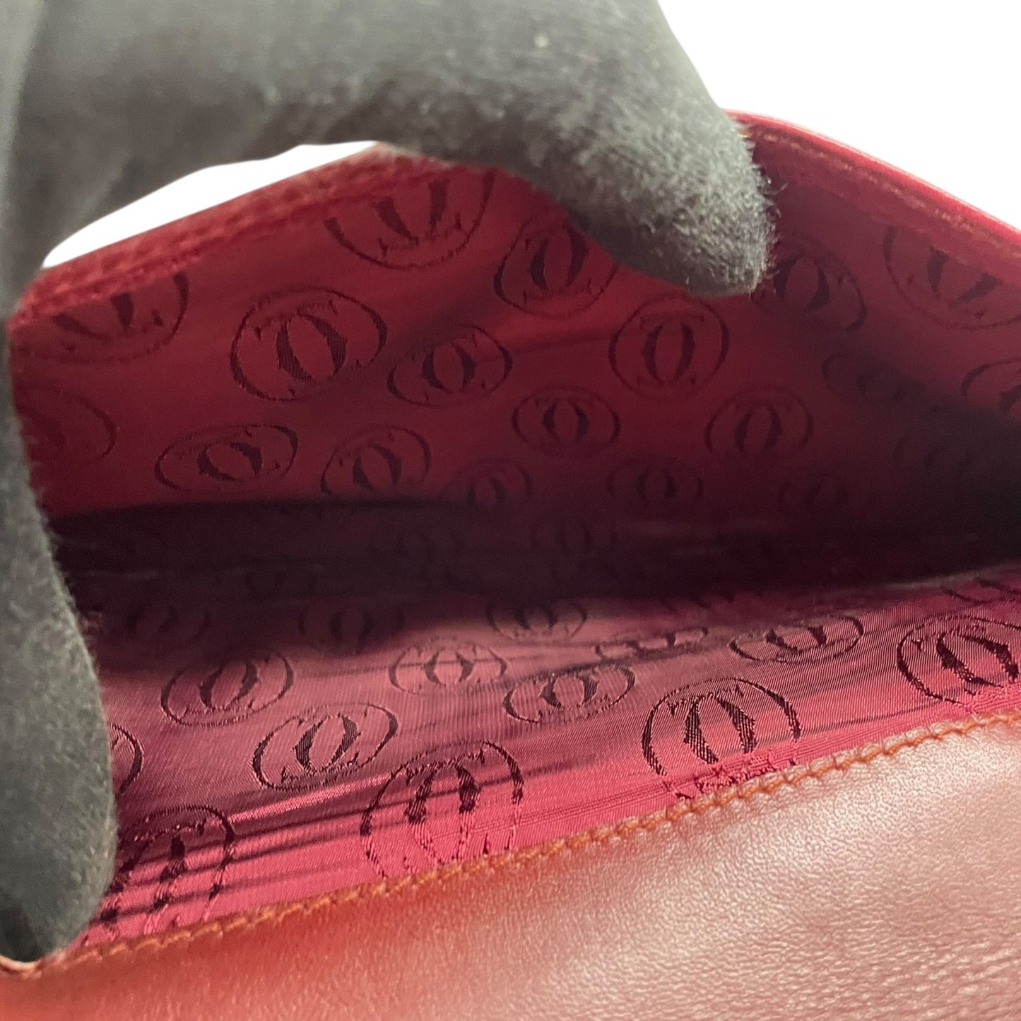 Cartier カルティエ マストライン ショルダーバッグ 赤 ボルドー ワインレッド レザー 本革 ゴールド金具 斜め掛け可 フラップ開閉 2Cモチーフ レディース C6