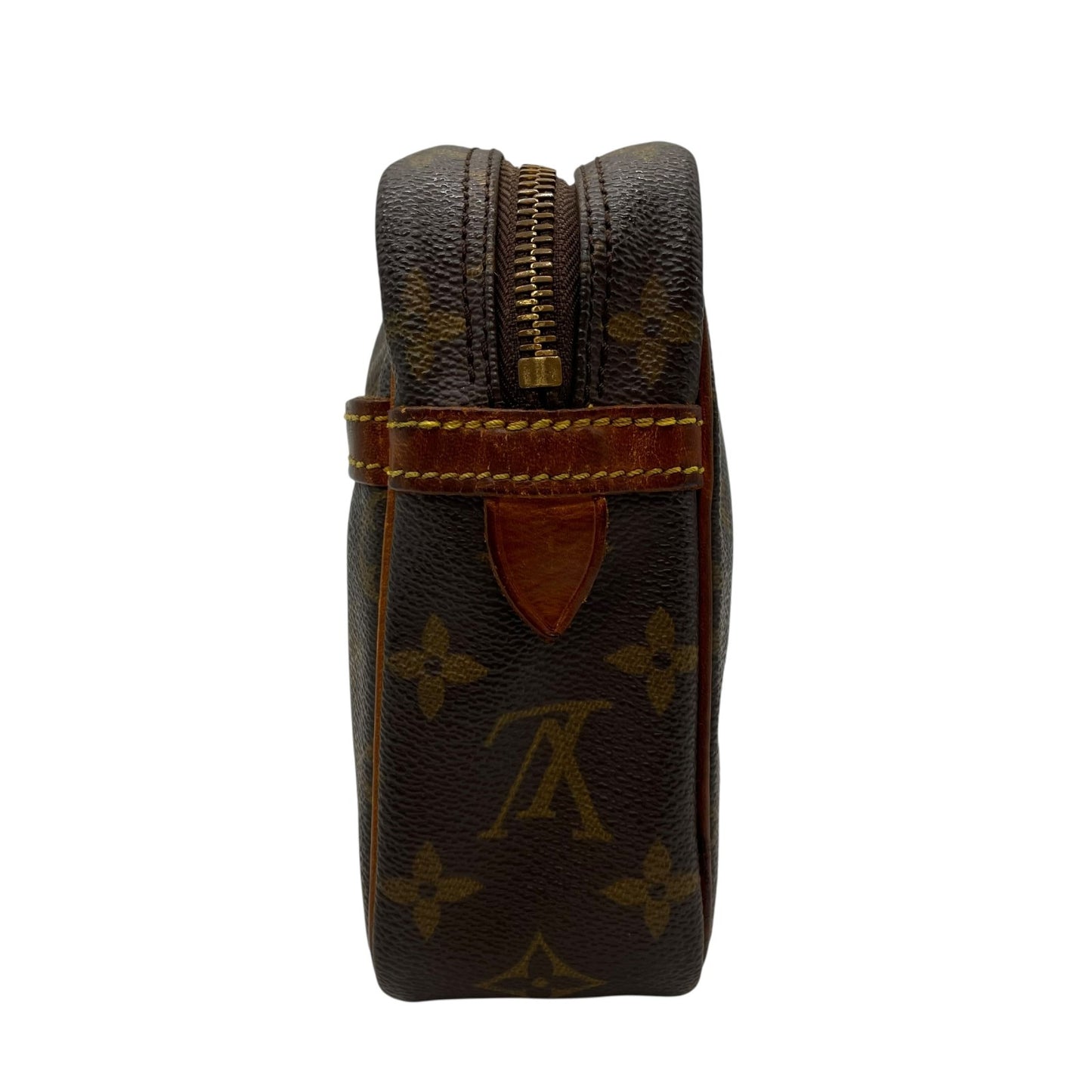 LOUIS VUITTON ルイヴィトン モノグラム コンピエーニュ セカンドバッグ クラッチバッグ PVC レザー M51847 茶 ブラウン ゴールド金具 メンズ W3