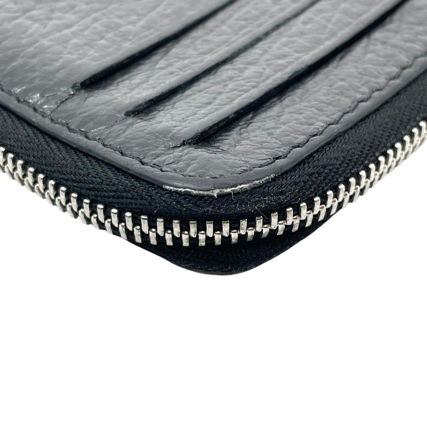 Maison Margiela メゾンマルジェラ カードケース コインケース 黒 ブラック 4ステッチ レザー ギャランティカード付き W5