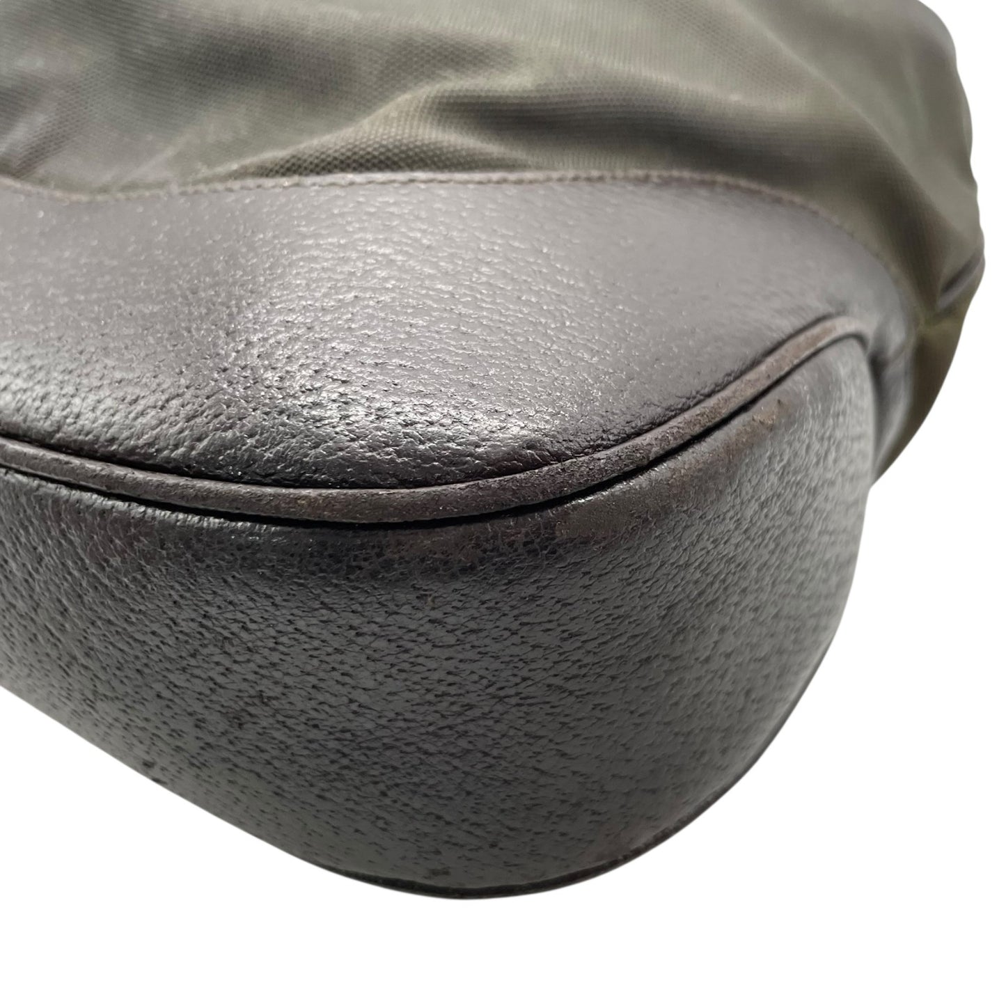 GUCCI グッチ ジャッキー ワンショルダーバッグ カーキ 茶 ブラウン キャンバス レザー シルバー金具 肩掛け可 ホーボー レディース ヴィンテージ B4