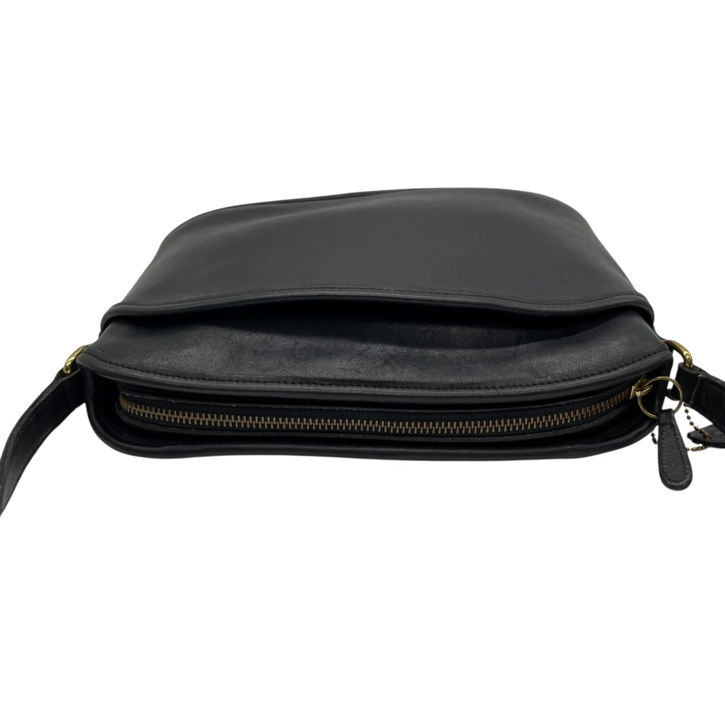 希少 COACH オールドコーチ ヴィンテージ ショルダーバッグ 黒 ブラック 本革 グラブタンレザー USA製 斜め掛け クロスボディ ゴールド金具 9976 レディース U10