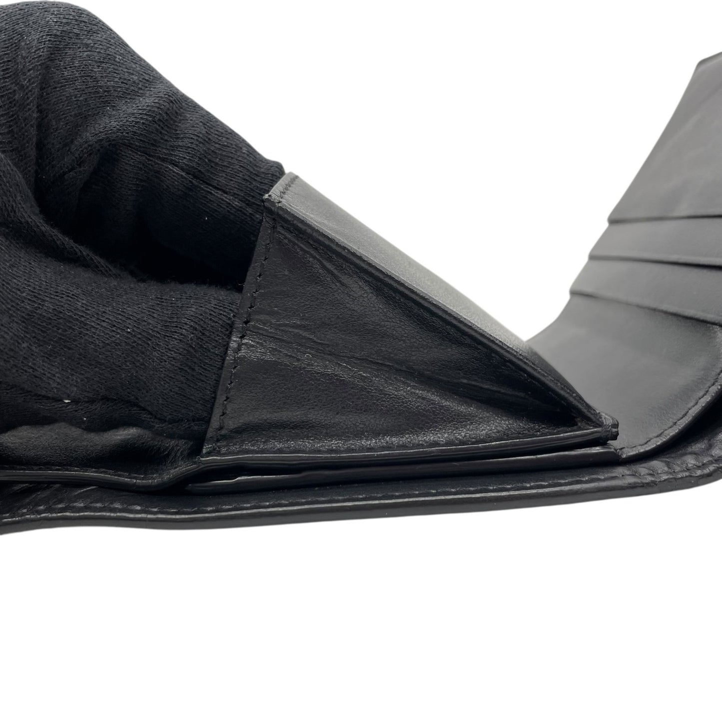 Authentic CELINE Triomphe Compact Wallet Black Leather Gold Hardware with Box