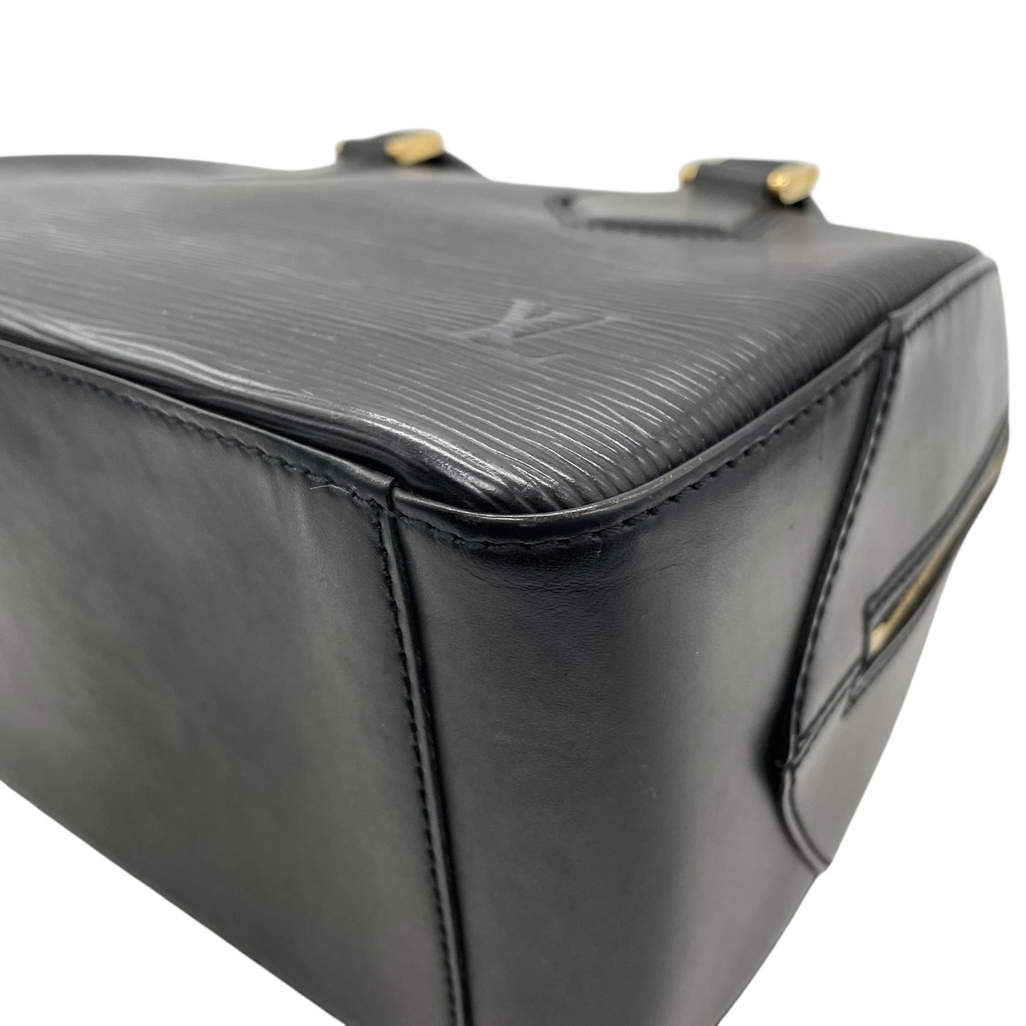 極美品 LOUIS VUITTON ルイ・ヴィトン サブロン ハンドバッグ エピ ノワール ブラック M52042 ゴールド金具 レディース D