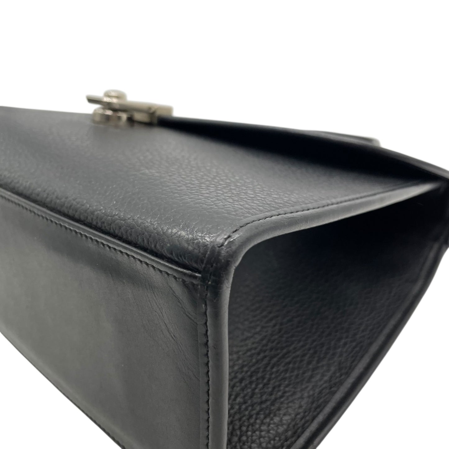 美品 BURBERRYS バーバリーズ フォーマル 2WAY ハンドバッグ ショルダーバッグ シボ革 レザー ブラック シルバー金具 ノバチェック シャドーホース ヴィンテージ C5