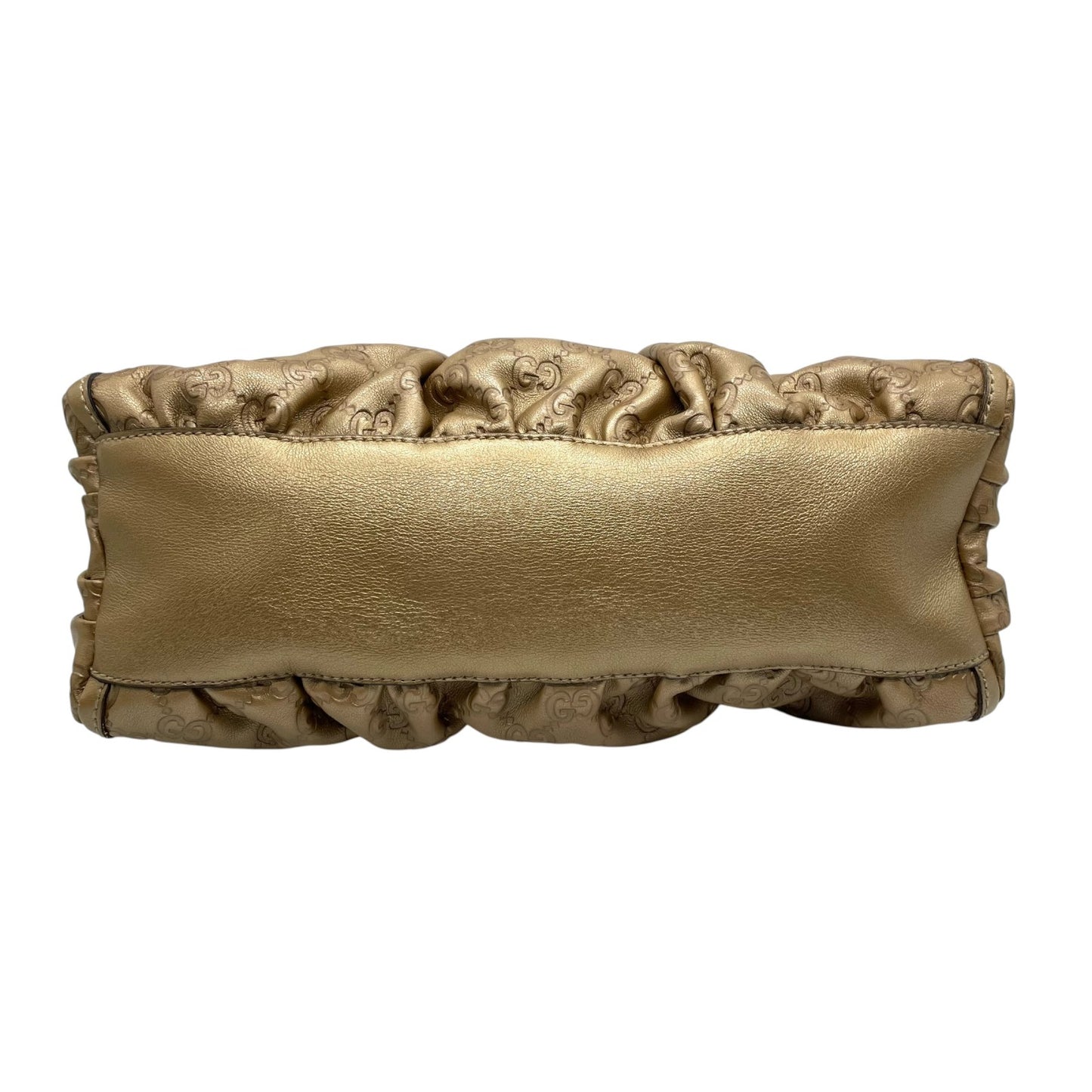 GUCCI グッチ ワンショルダー バッグ グッチシマ Dリング 190525 ゴールド レザー GG柄 エンボス 高級 本革 ブランド 鞄 ハンドバッグ レディース メンズ ユニセックス 肩掛け ワンハンドル ラグジュアリー 正規品 D5 バック