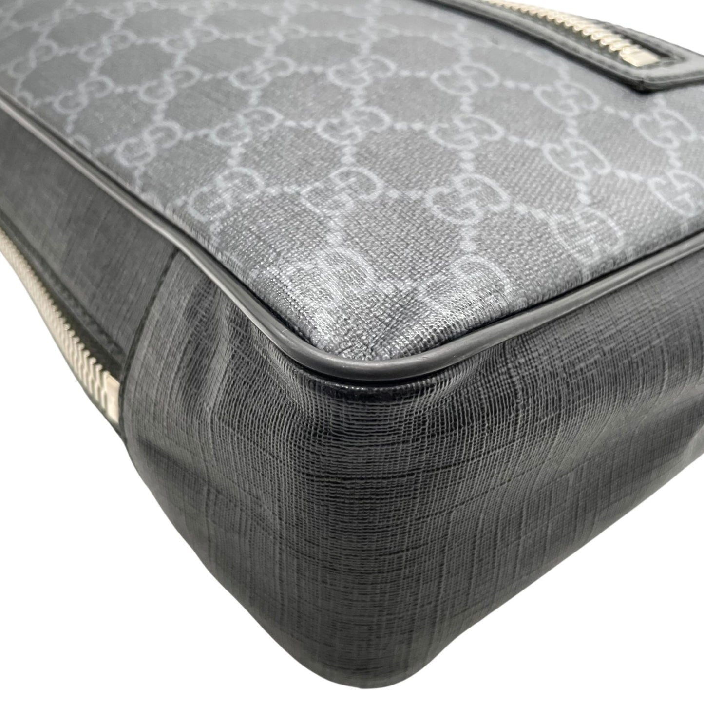 GUCCI グッチ GGスプリーム ボディバッグ ショルダーバッグ ウエストバッグ 黒 ブラック ネイビー PVC レザー GG柄 シルバー金具 478325 メンズ Z1