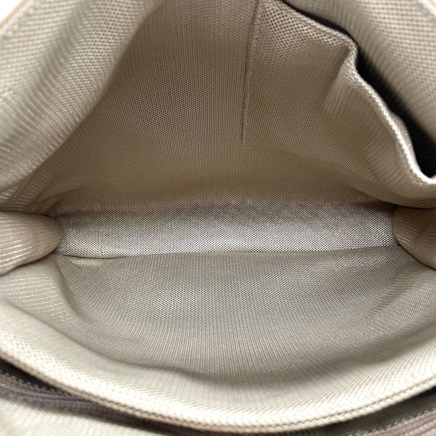 美品 PRADA プラダ ハンドバッグ ポーチ付き B10397 ベージュ レザー シルバー金具 ロゴ型押し 手提げ レディース ギャランティカード付き B4 00s archive