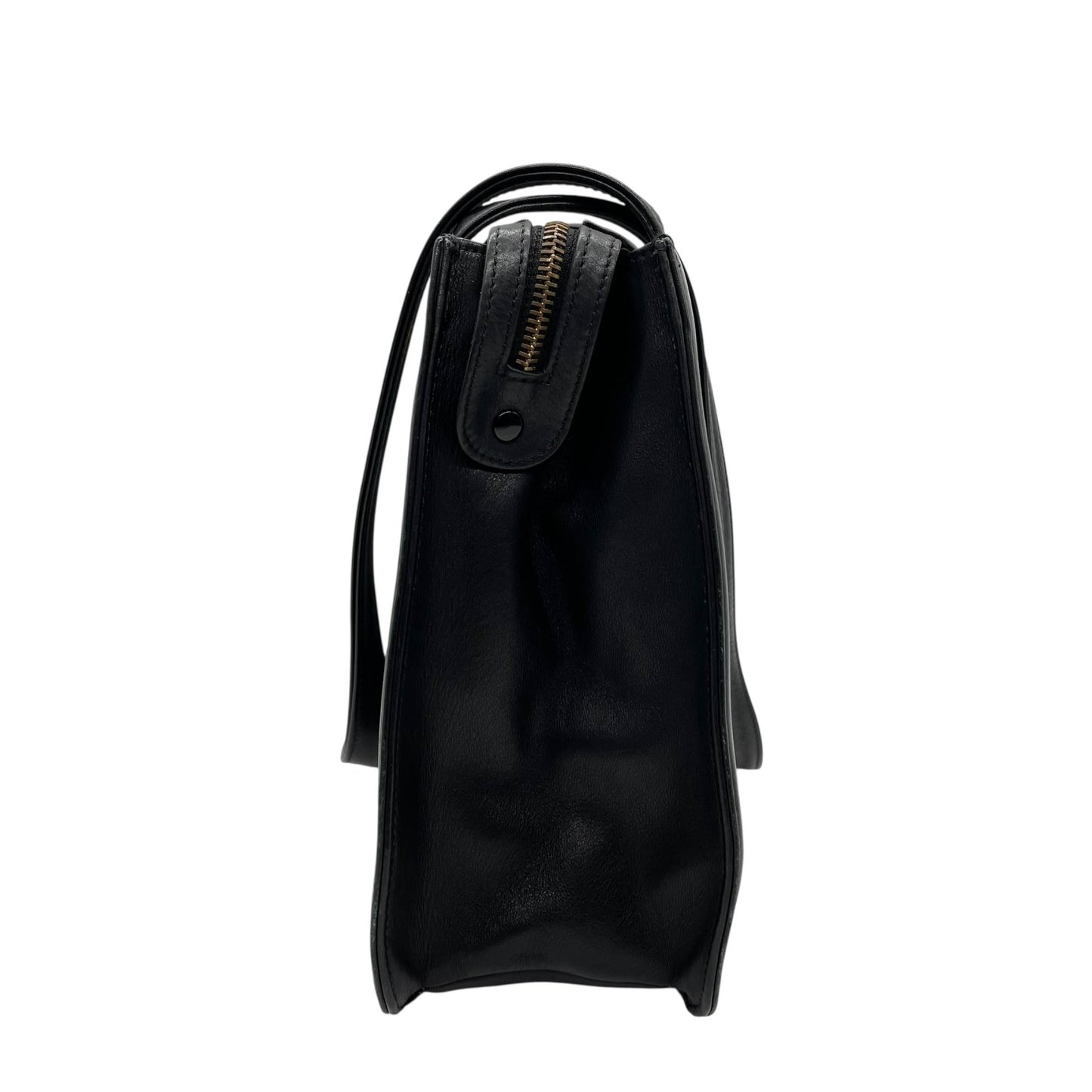 GIANNI VERSACE ジャンニ ヴェルサーチ ワンショルダー ショルダーバッグ メデューサ レザー 黒 ブラック ゴールド金具 肩掛け可 ファスナー開閉 レディース ヴィンテージ Z3