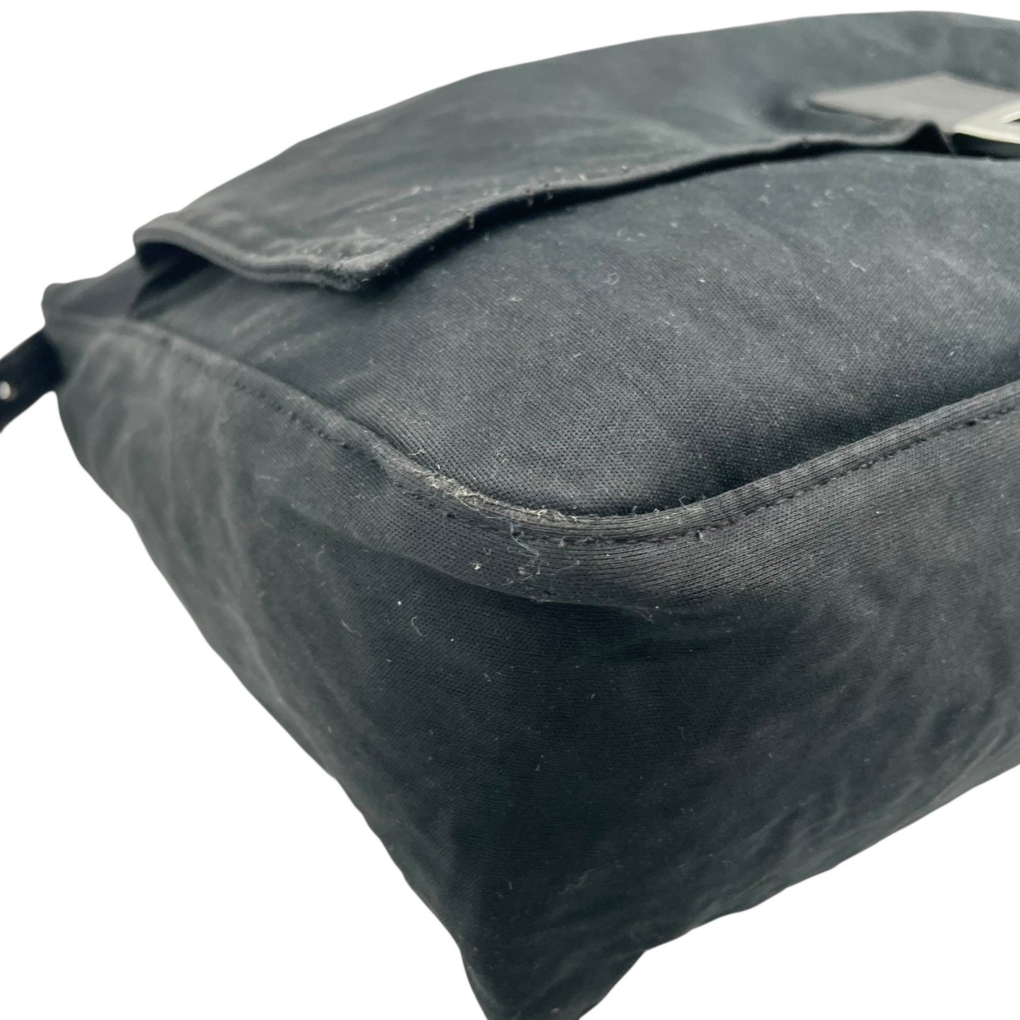 フェンディ FENDI マンマバケット ヴィンテージ ショルダーバッグ 黒 ブラック FFロゴ シルバー金具 K13