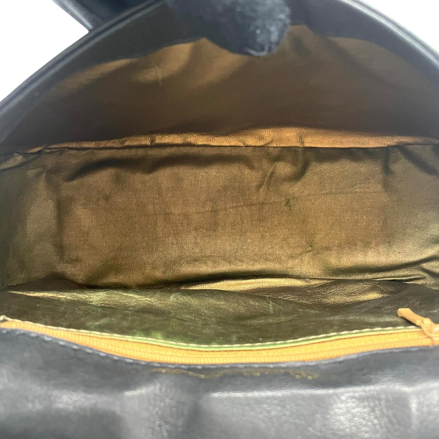 Mila Schn ミラショーン チェーンショルダーバッグ レザー 黒 ブラック 型押しロゴ ヴィンテージ U8