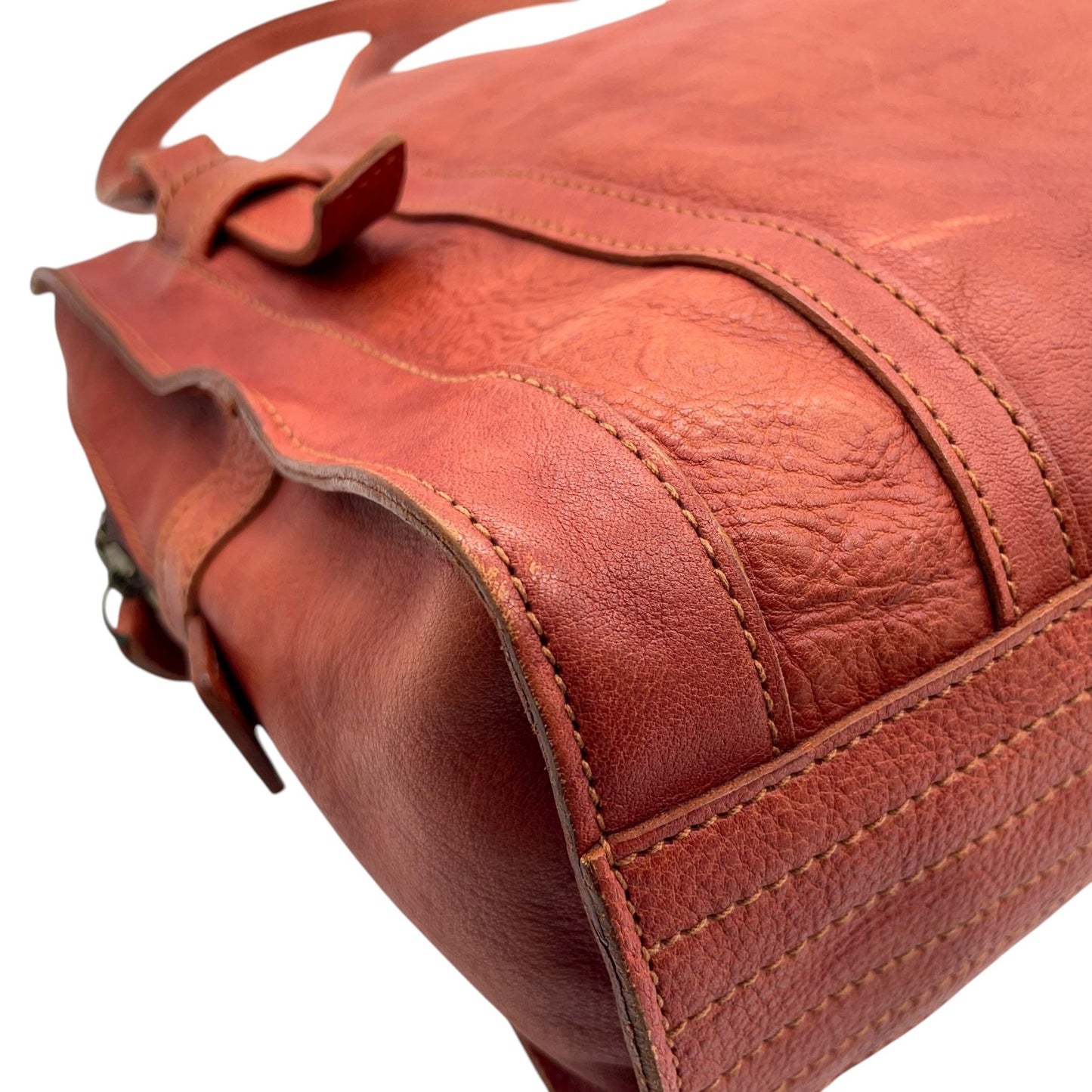 ゲンテン genten トートバッグ レザー 本革 オレンジブラウン 茶色 肩掛け ショルダー ナチュラル風味 T2