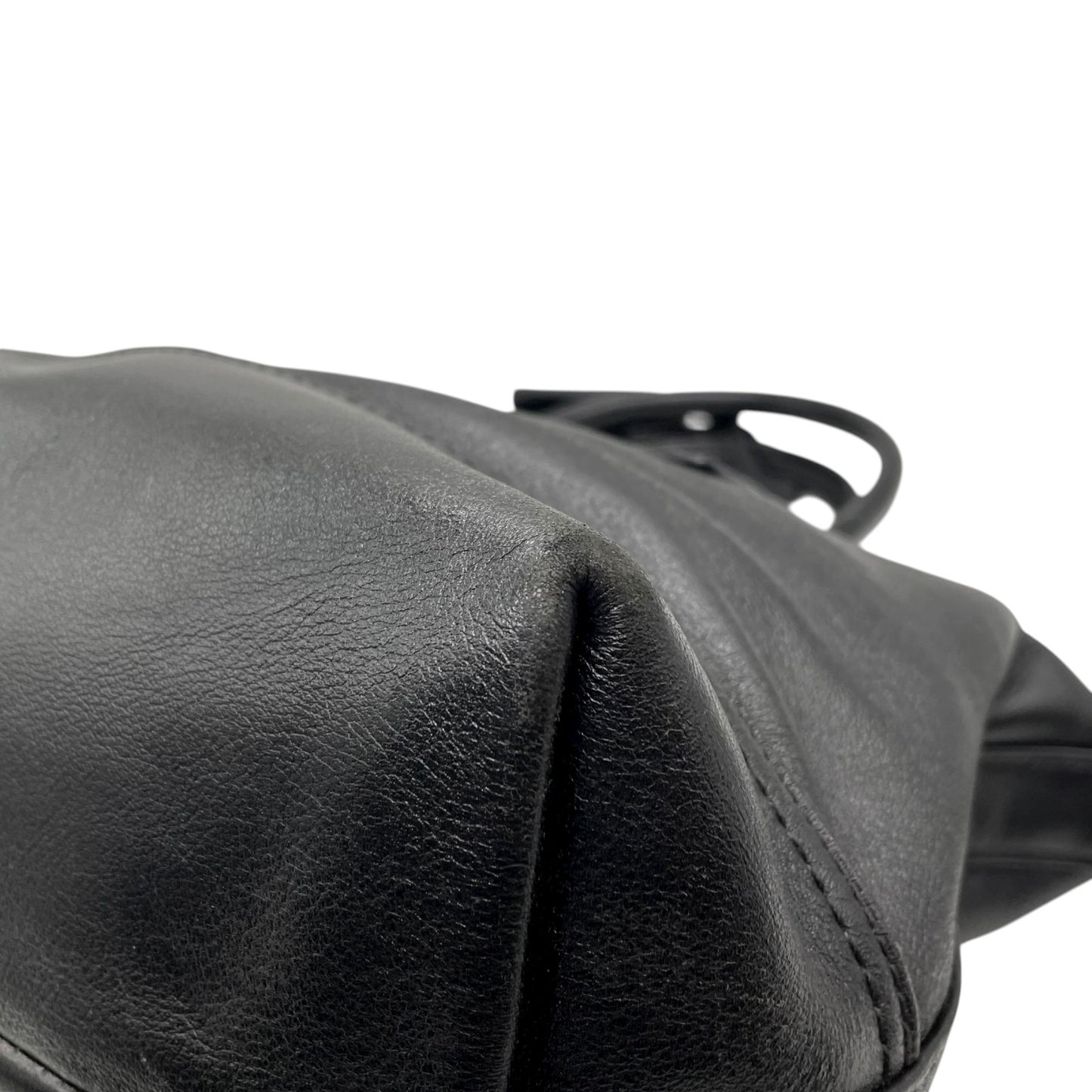 COACH コーチ 2WAYショルダーバッグ ハンドバッグ トートバッグ レザー タッセルチャーム付き ブラック 黒 S90