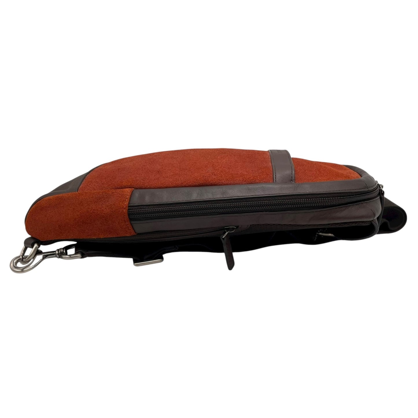 コーチ COACH スエード×レザー ボディバッグ スリングバッグ クロスボディ オレンジ 茶色 ブラウン メンズ レディース ユニセックス C7