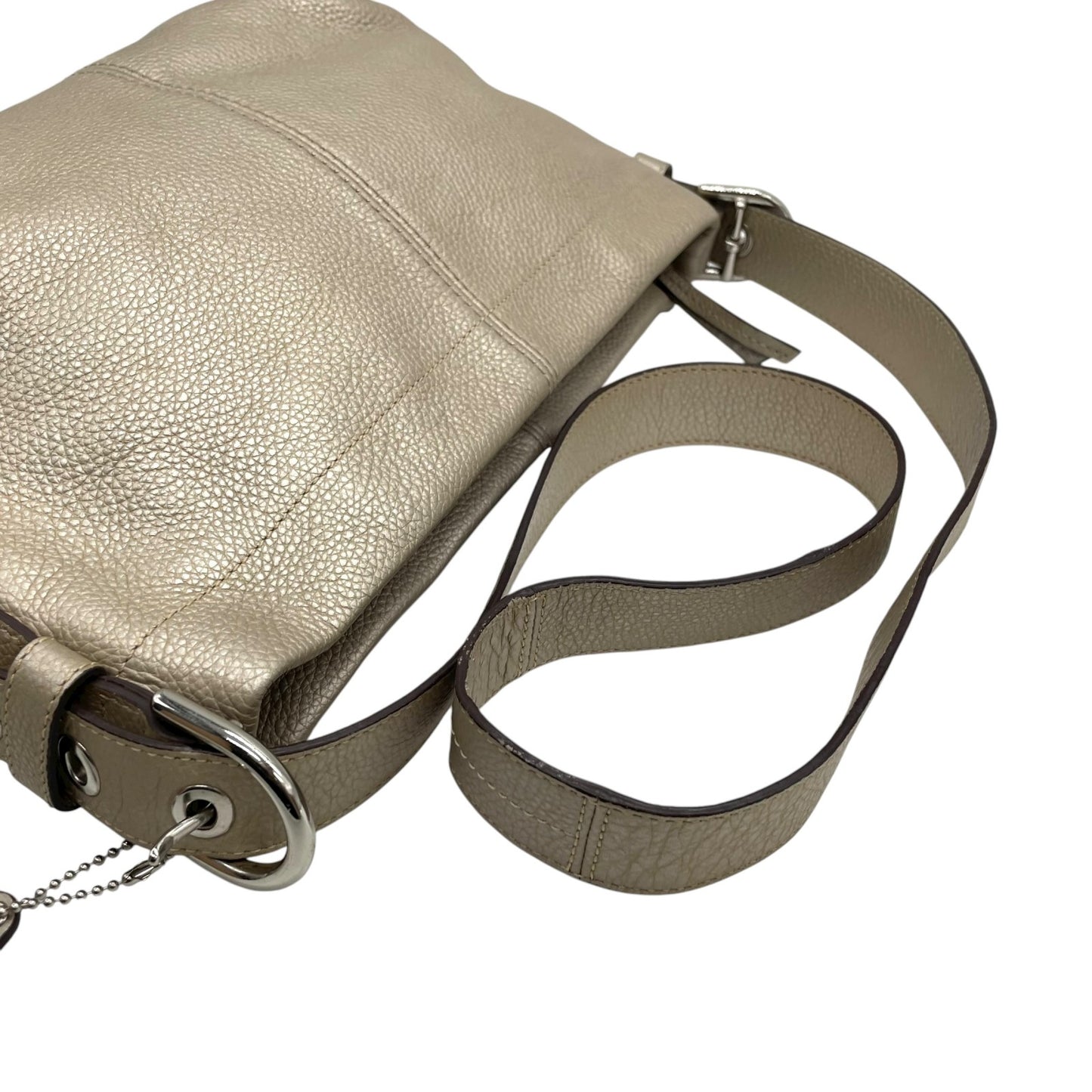 コーチ COACH レザー ショルダーバッグ 肩掛け F15065 グレージュ ベージュ シルバー金具 柔らかいシボ革 上品 C5