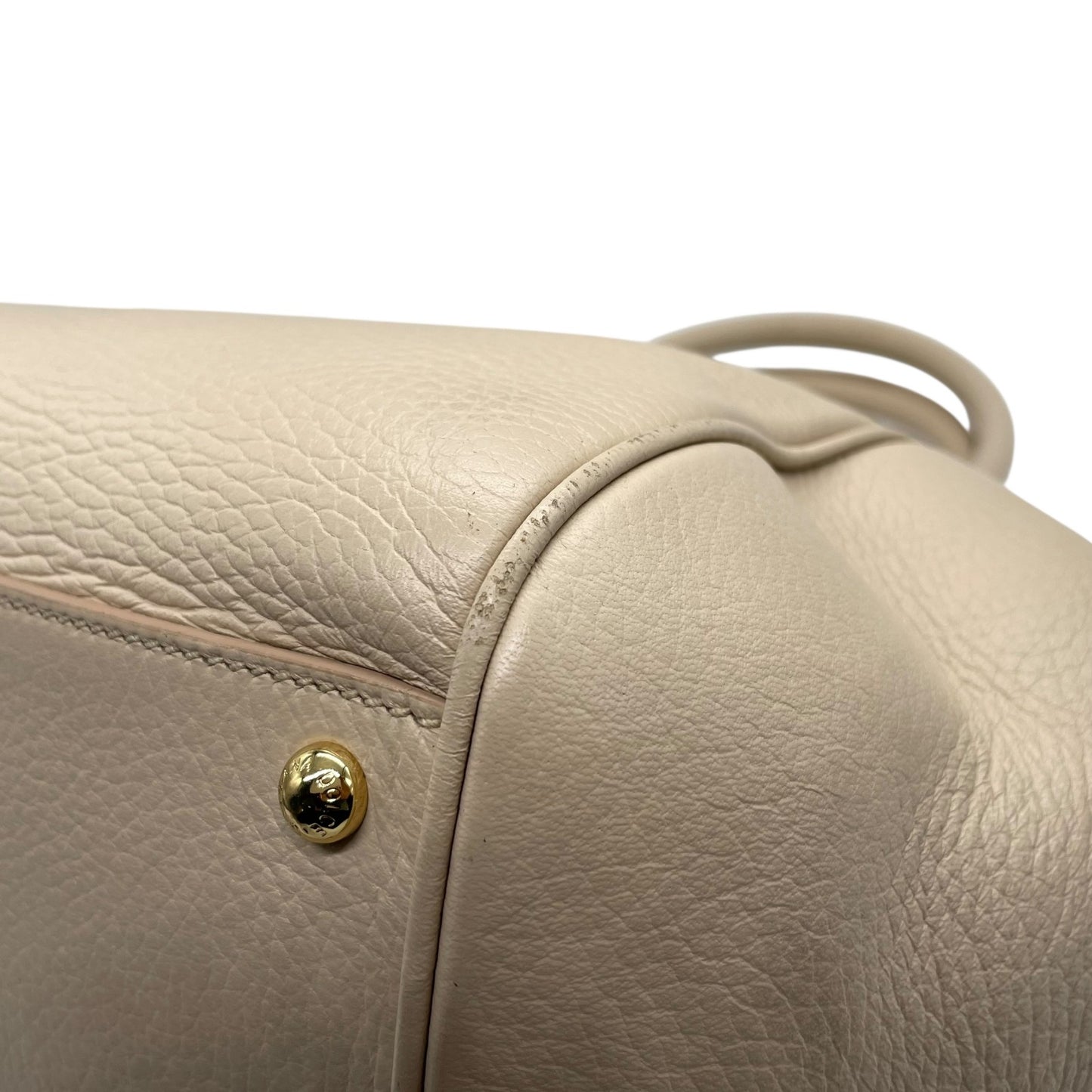 ドルチェ＆ガッバーナ Dolce&Gabbana ハンドバッグ SICILY シシリー ピンクベージュ レザー 肩掛け可 ゴールド金具 メダルタグ D&G ドルガバ ギャランティカード付き レディース D