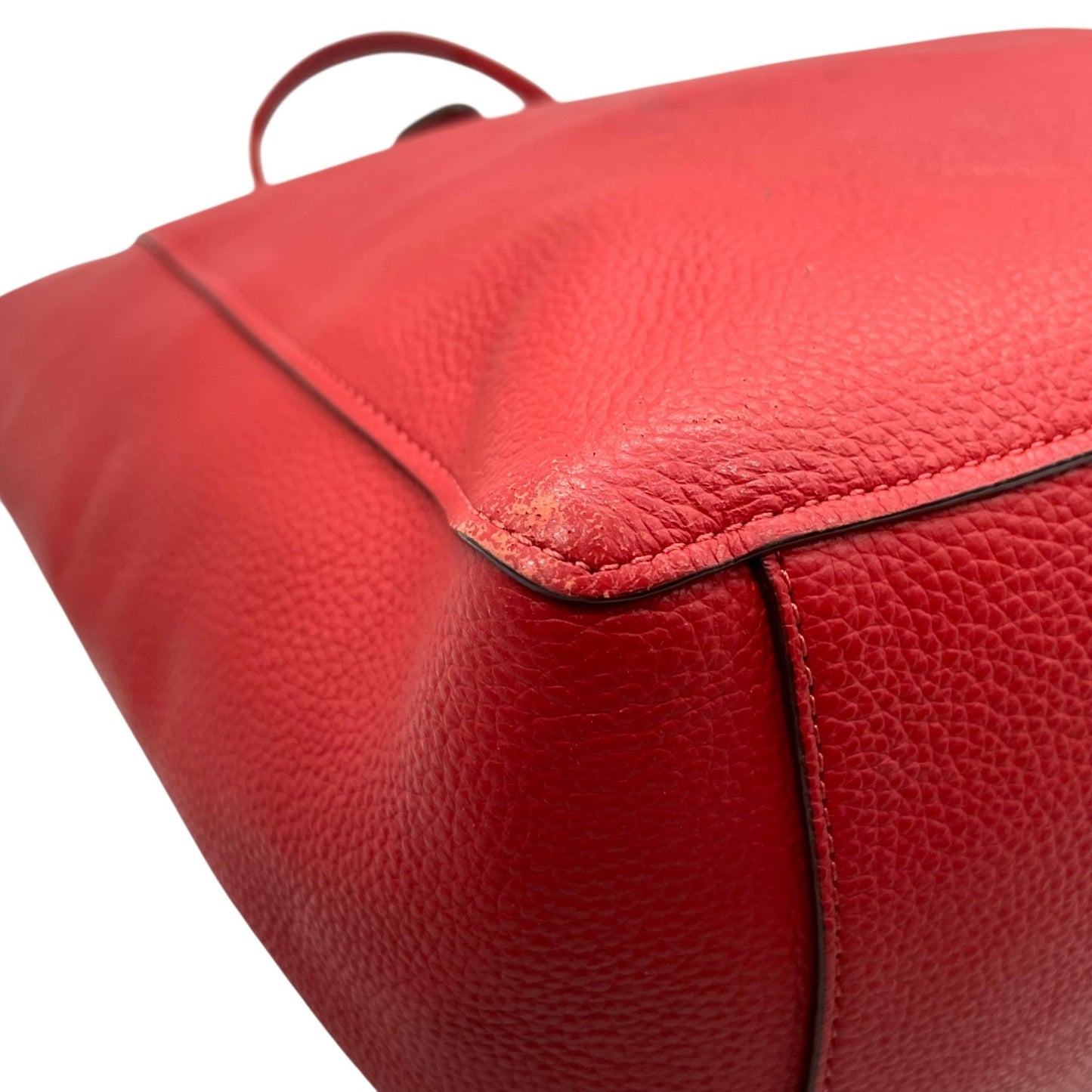 COACH コーチ トートバッグ 赤 レッド レザー ゴールド金具 肩掛け可 A4収納可 25099 ロゴ 馬車柄 レディース U11