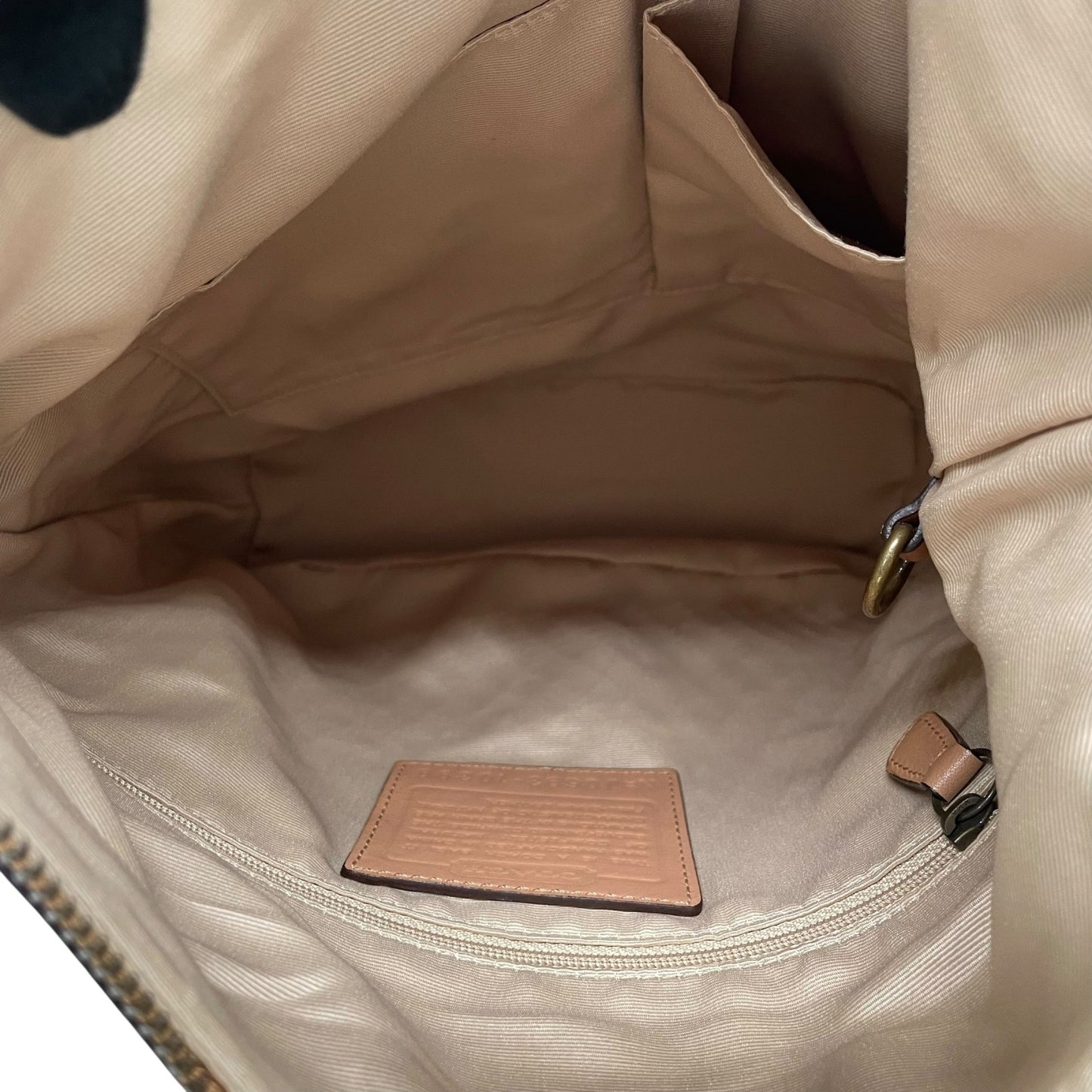 COACH コーチ ショルダーバッグ 茶 ブラウン オールレザー ゴールド金具 斜め掛け可 ロゴ 編み上げ ステッチ 10399 レディース T4