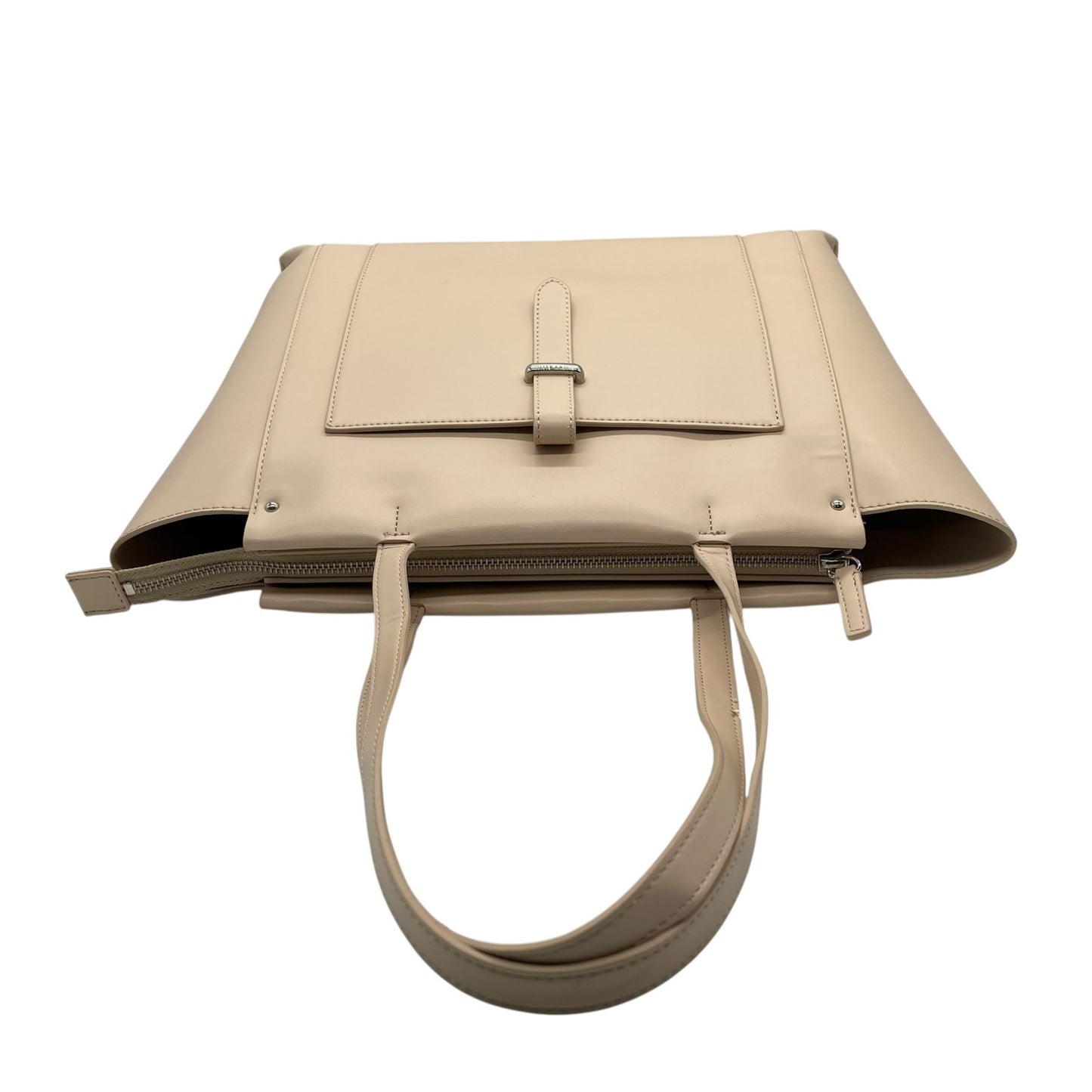 美品 23区 トートバッグ ピンクベージュ レザー シルバー金具 肩掛け可 A4収納可 Vingt-trois arrondissements レディース Q